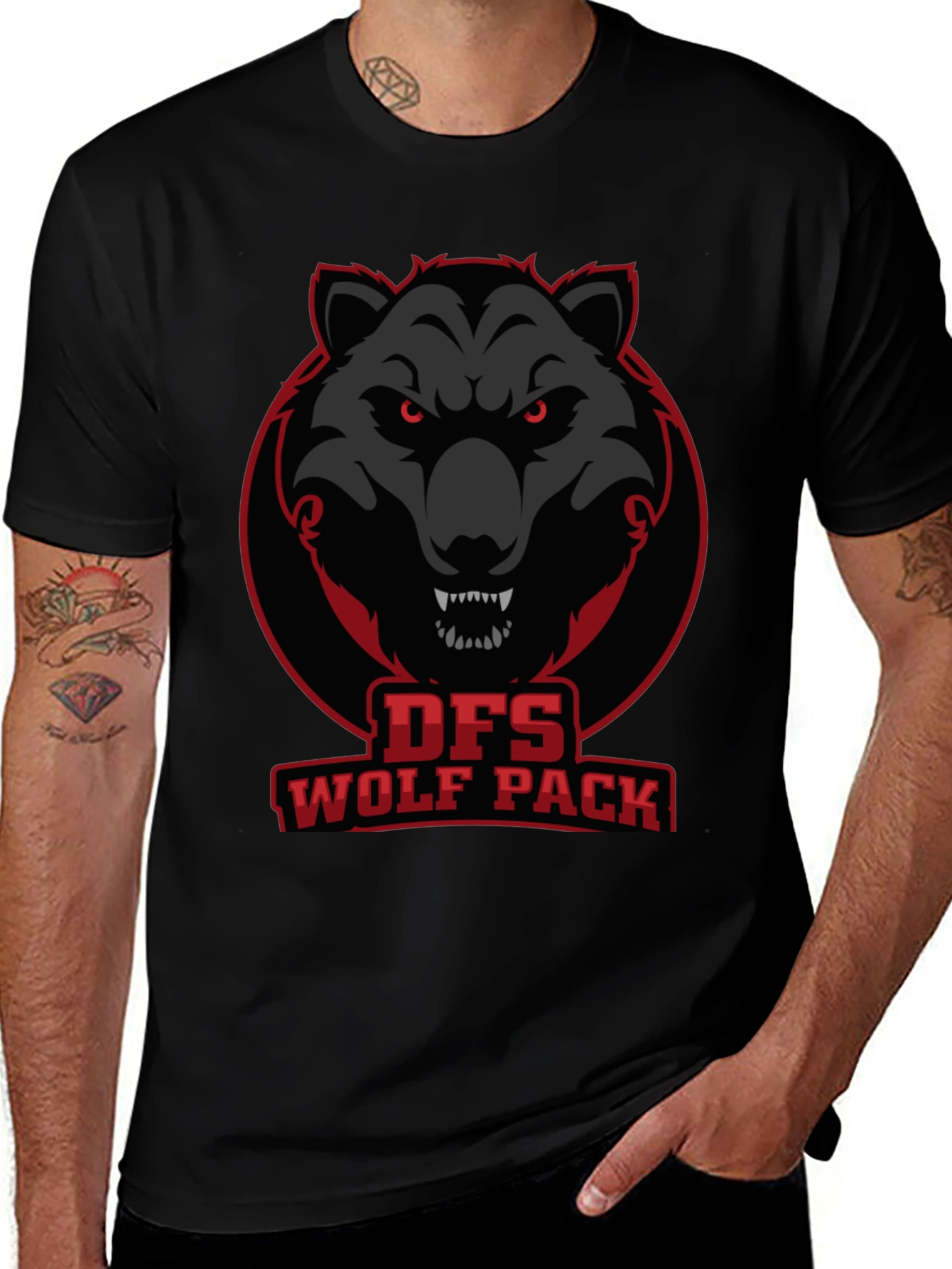 Variant 3 of DFS Wolf Pack Graphic T-Shirt - Black