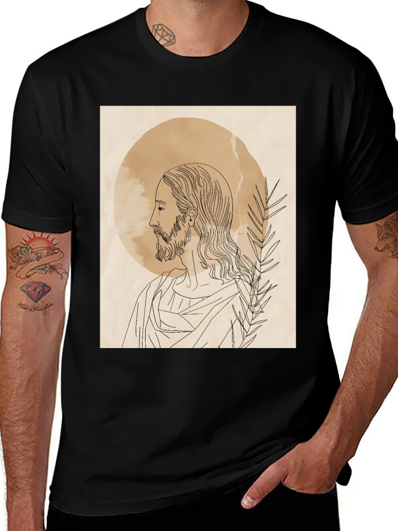 Variant 17 of Modern Artistic Jesus Graphic Tee