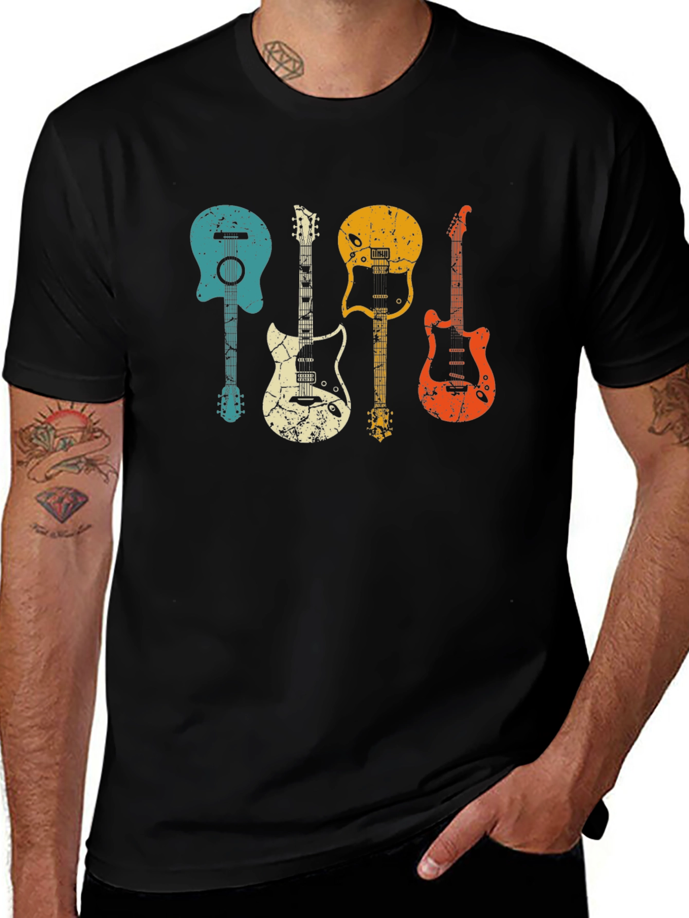 Variant 24 of Vintage Guitar T-Shirt - Rock Music Tee