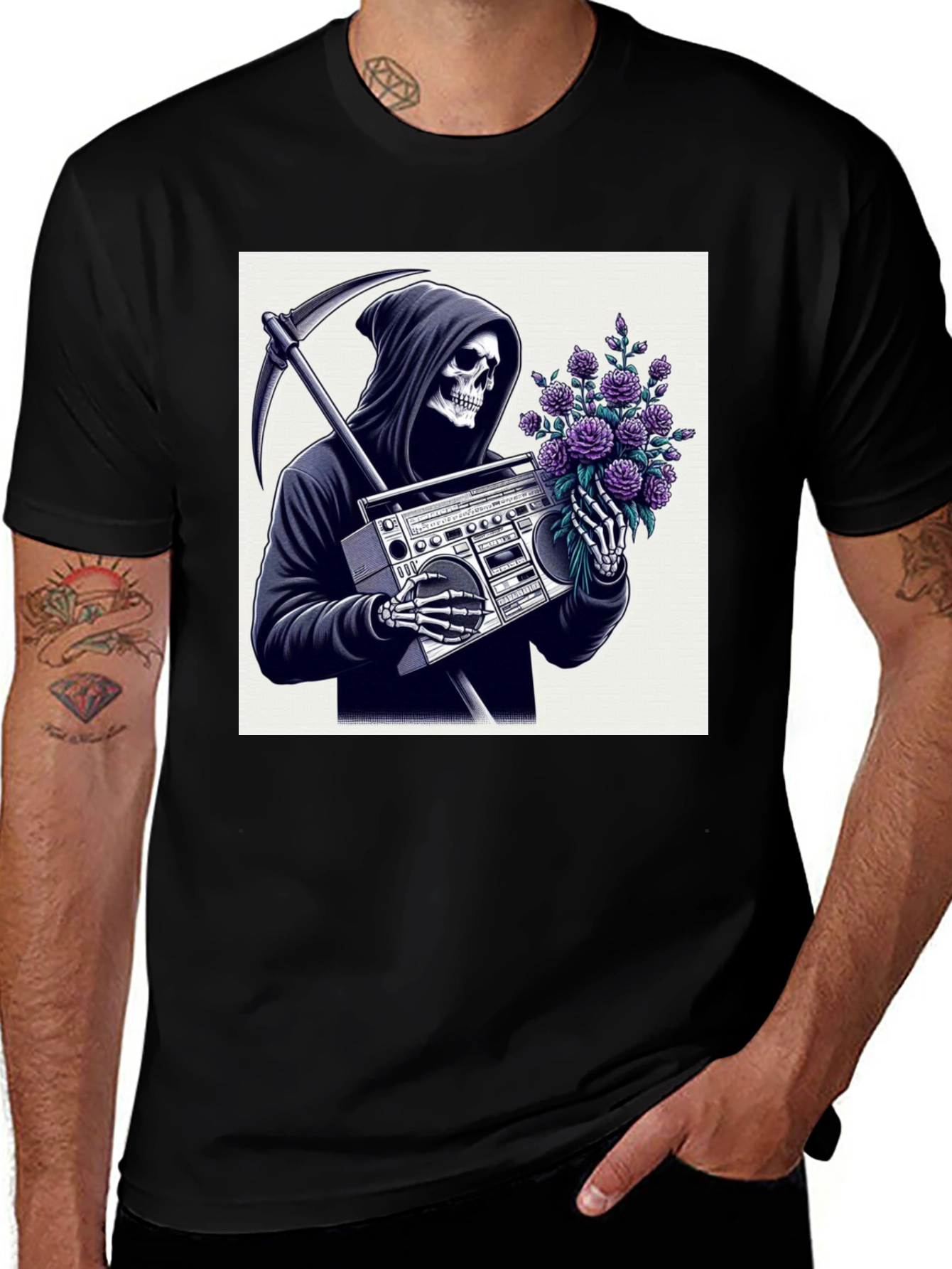 Variant 8 of Grim Reaper Boombox T-Shirt