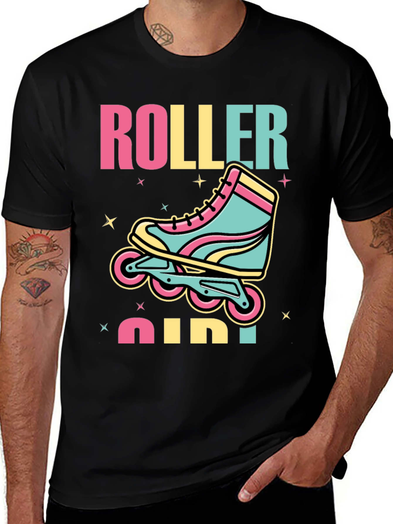 Variant 21 of Retro Roller Girl T-Shirt - Skate in Style!