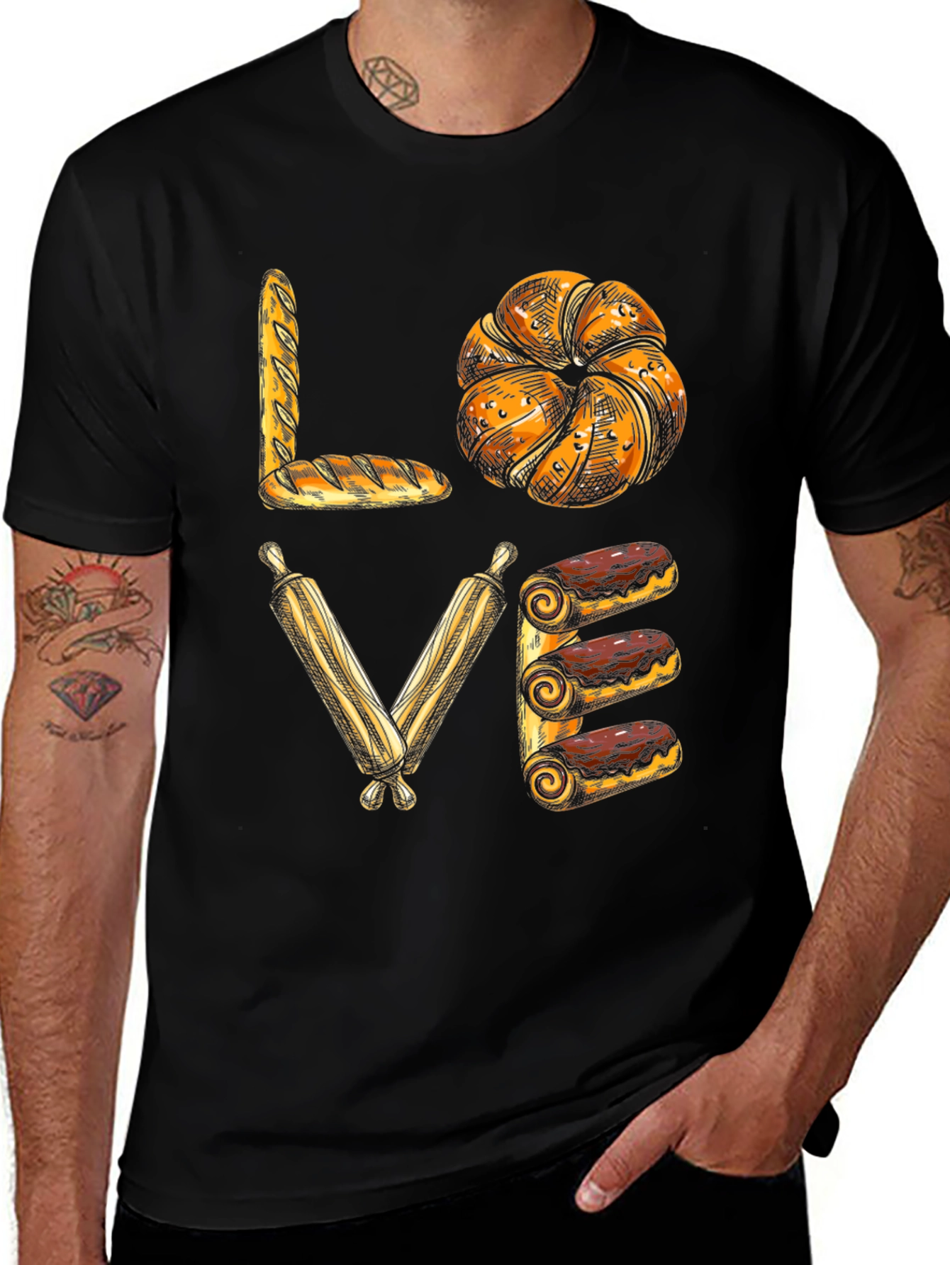 Variant 6 of Baker 'LOVE' T-Shirt - Baking Enthusiast Tee