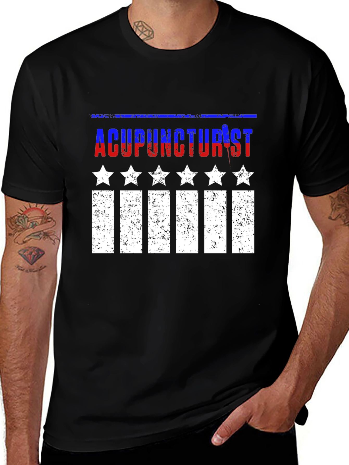 Variant 21 of Acupuncturist Patriotic Graphic Tee