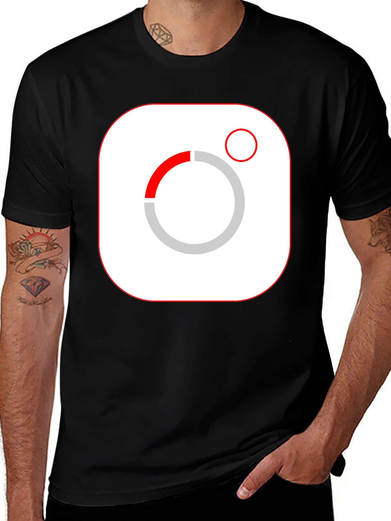 Variant 30 of Instagram Logo Black T-Shirt