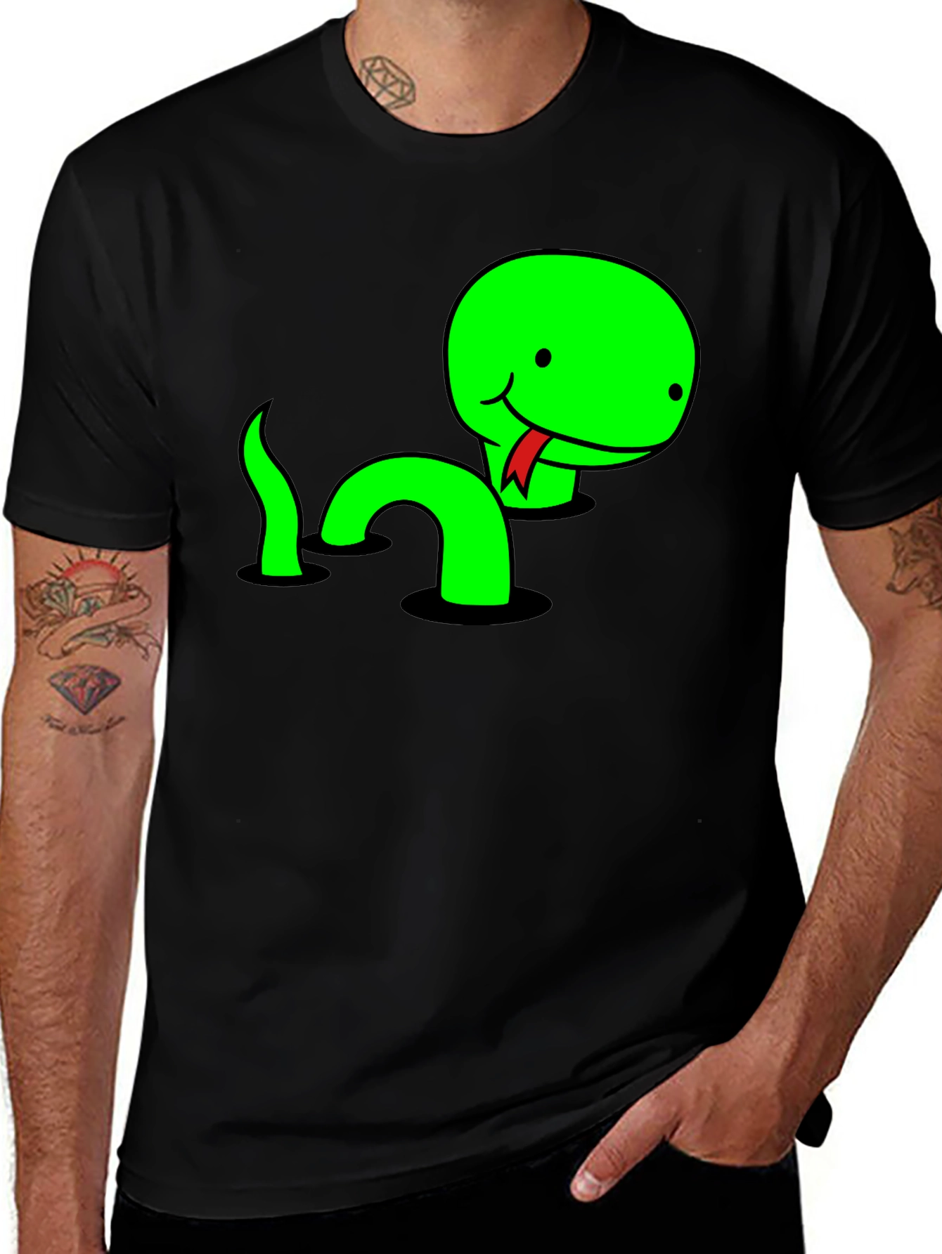 Variant 23 of Funny Snake T-Shirt - Cute Cartoon Reptile Tee