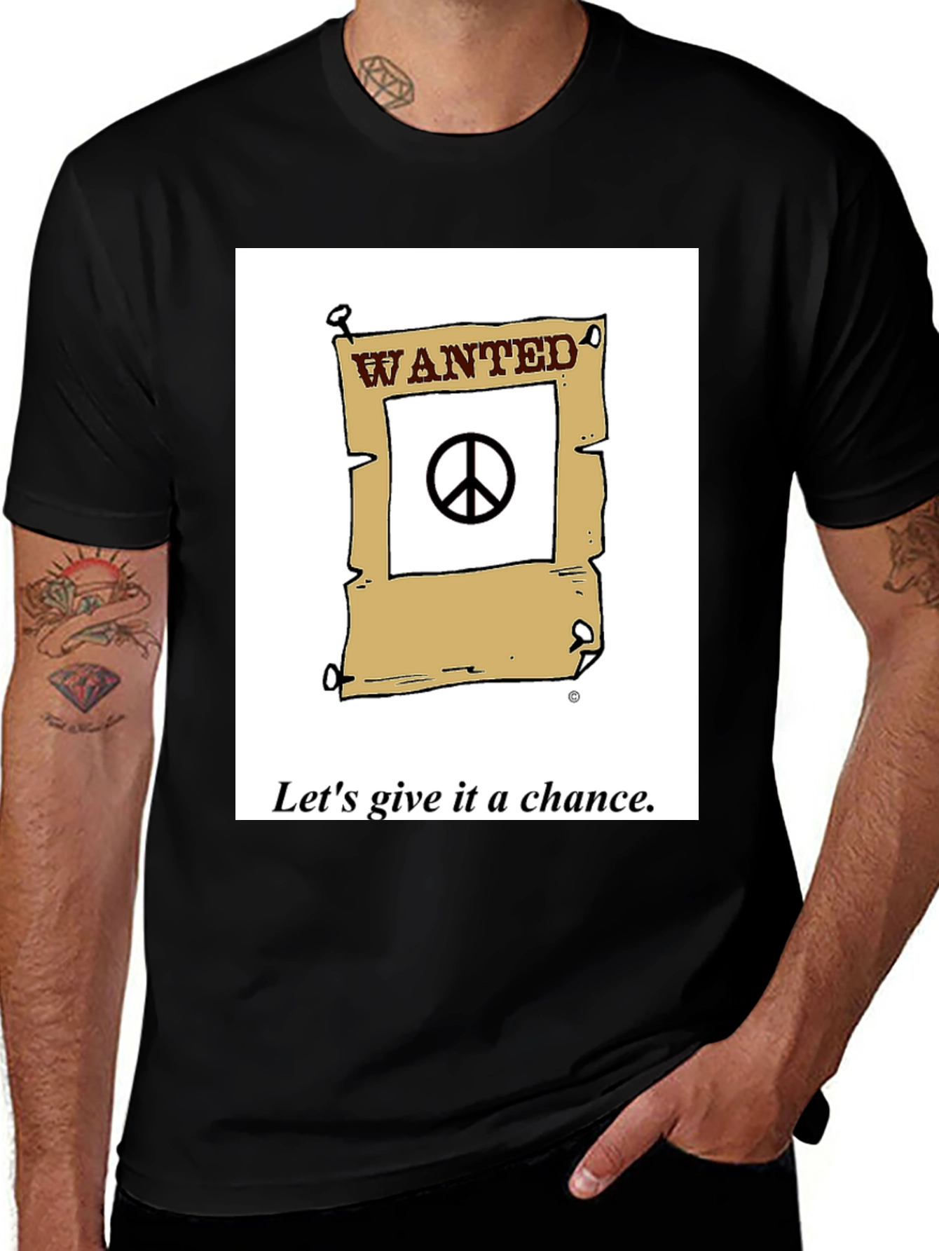Variant 10 of Peace Wanted T-Shirt: Let's Give it a Chance