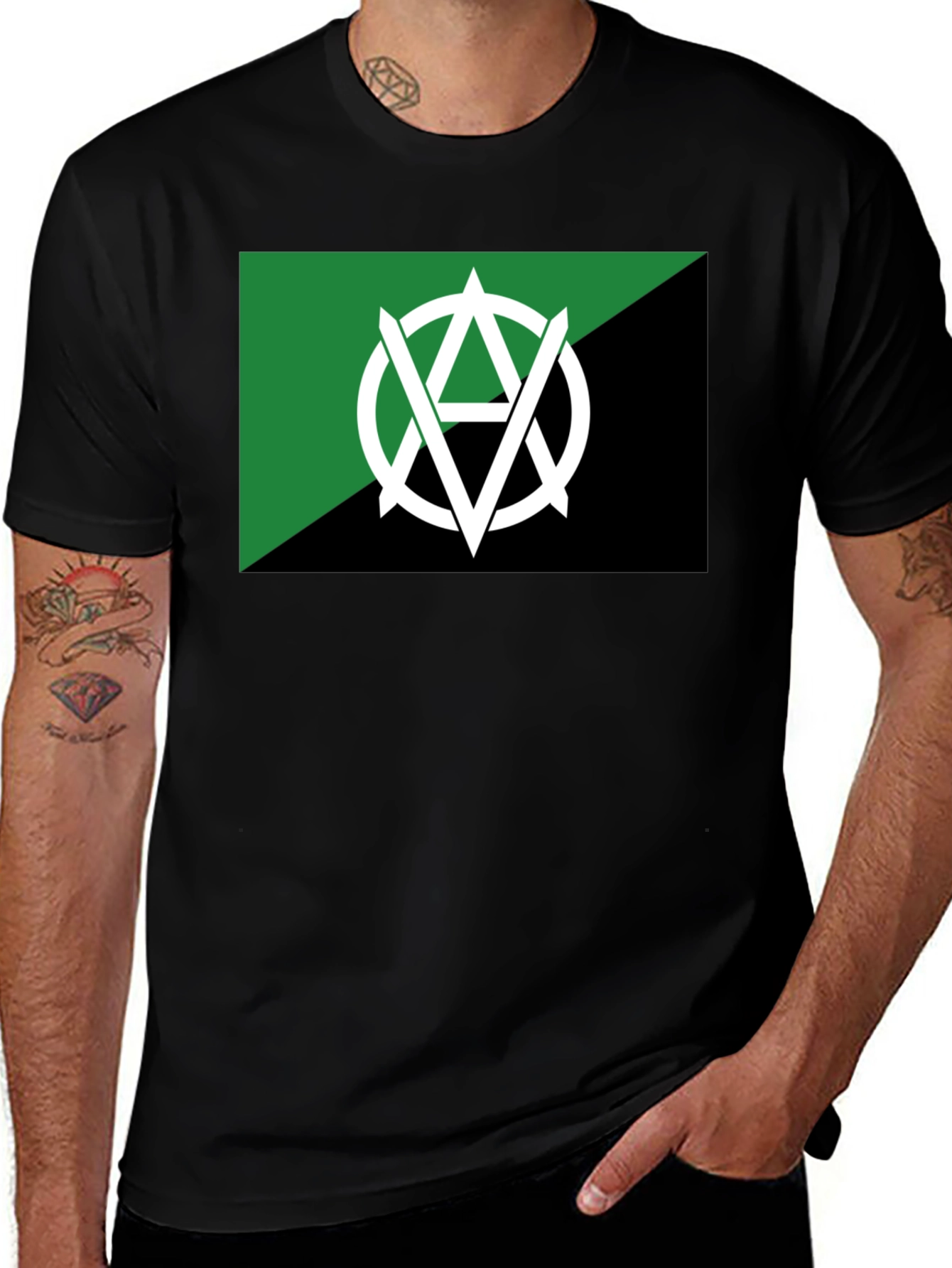Variant 13 of Vegan Anarchy Symbol Tee