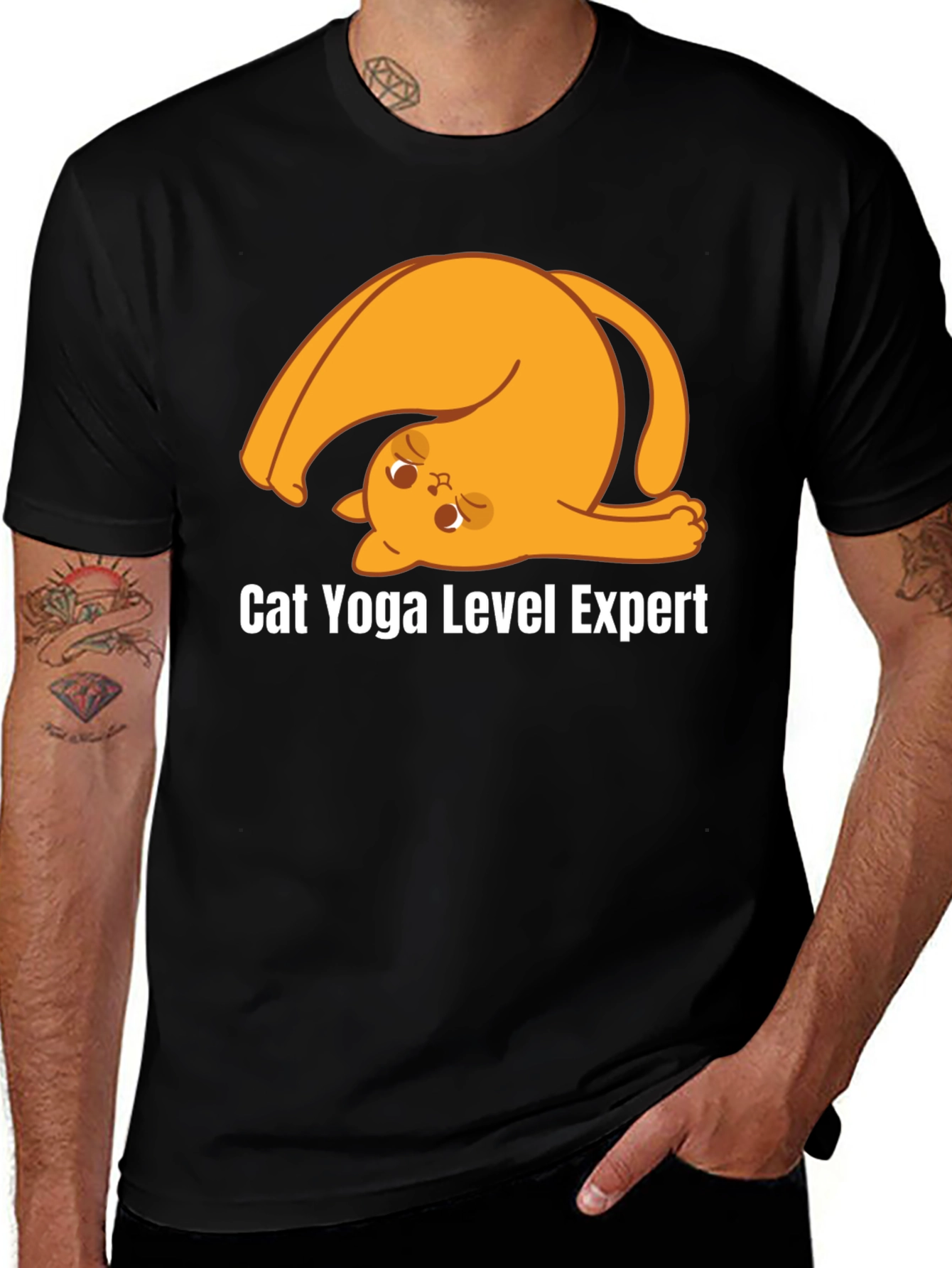 Variant 8 of Cat Yoga Expert T-Shirt - Funny Graphic Tee