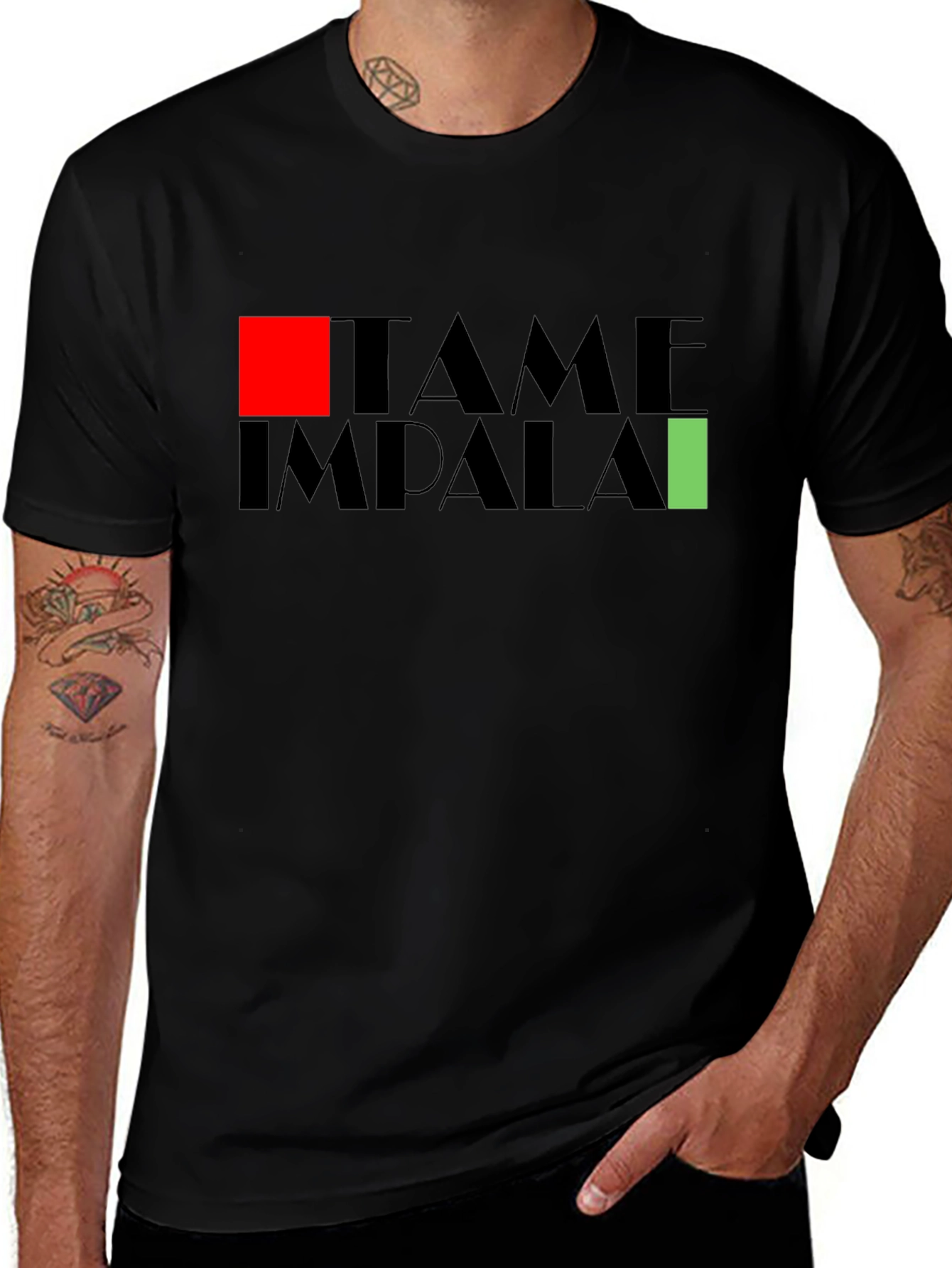 Variant 2 of Tame Impala Band Graphic Print Black T-Shirt