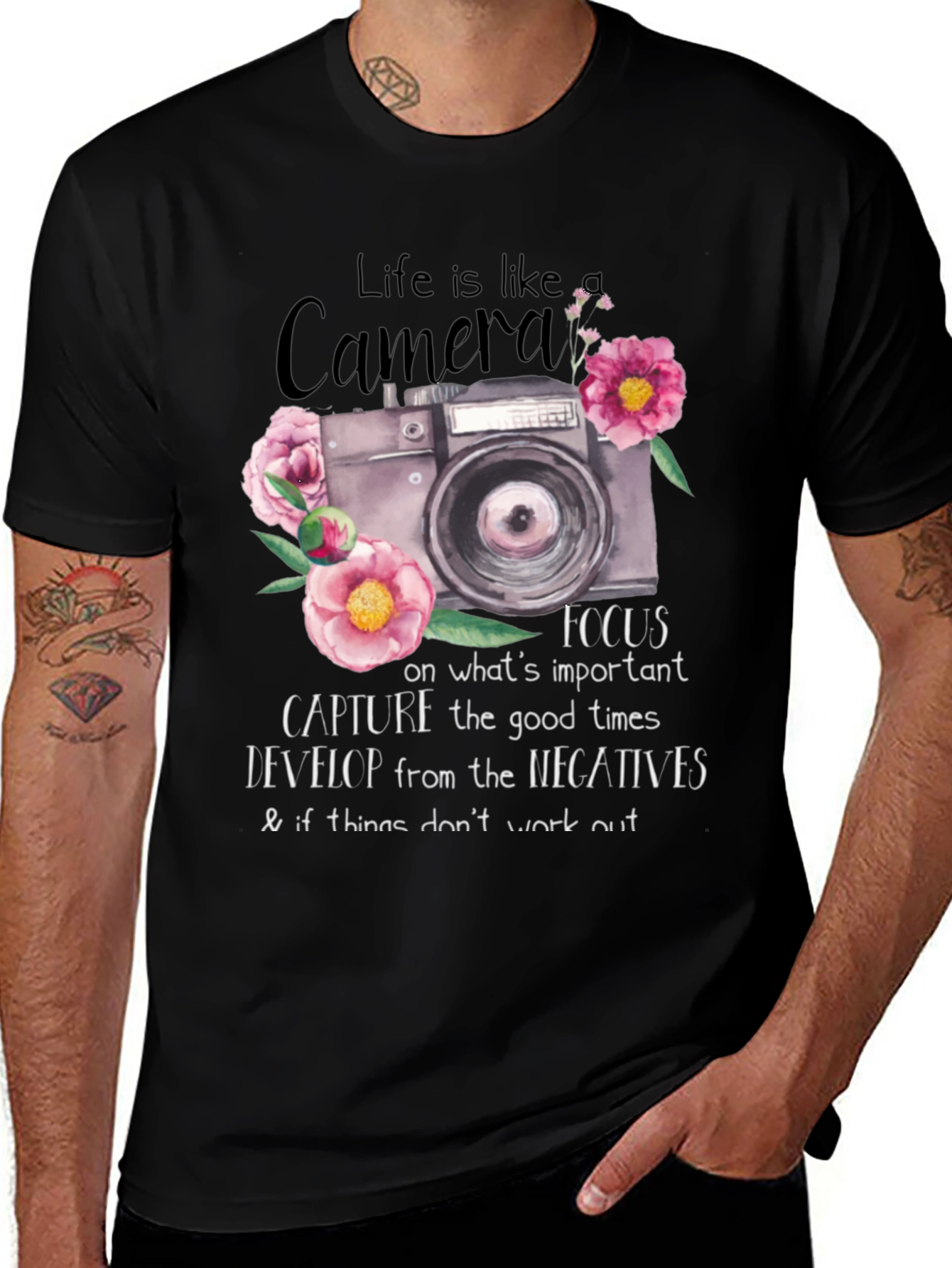Variant 18 of Life is Like a Camera Graphic T-Shirt