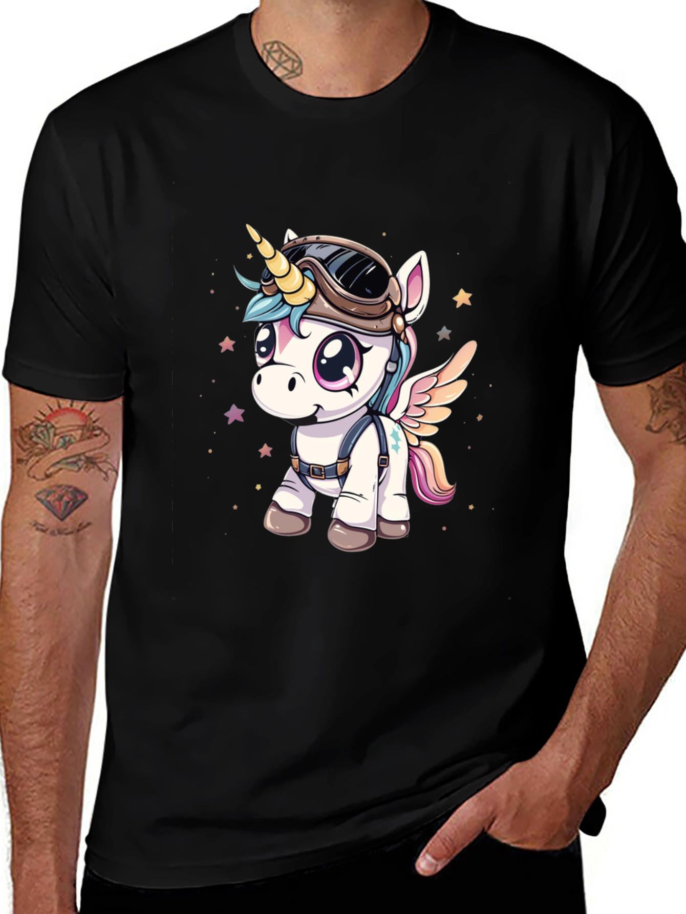 Variant 21 of Unicorn Aviator Graphic T-Shirt