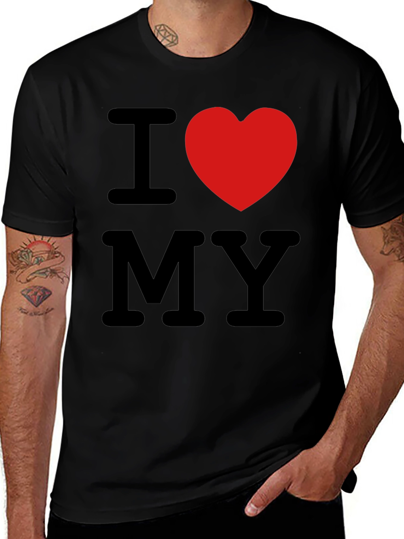 Black I Heart My T-Shirt - Stylish Black Tee main image