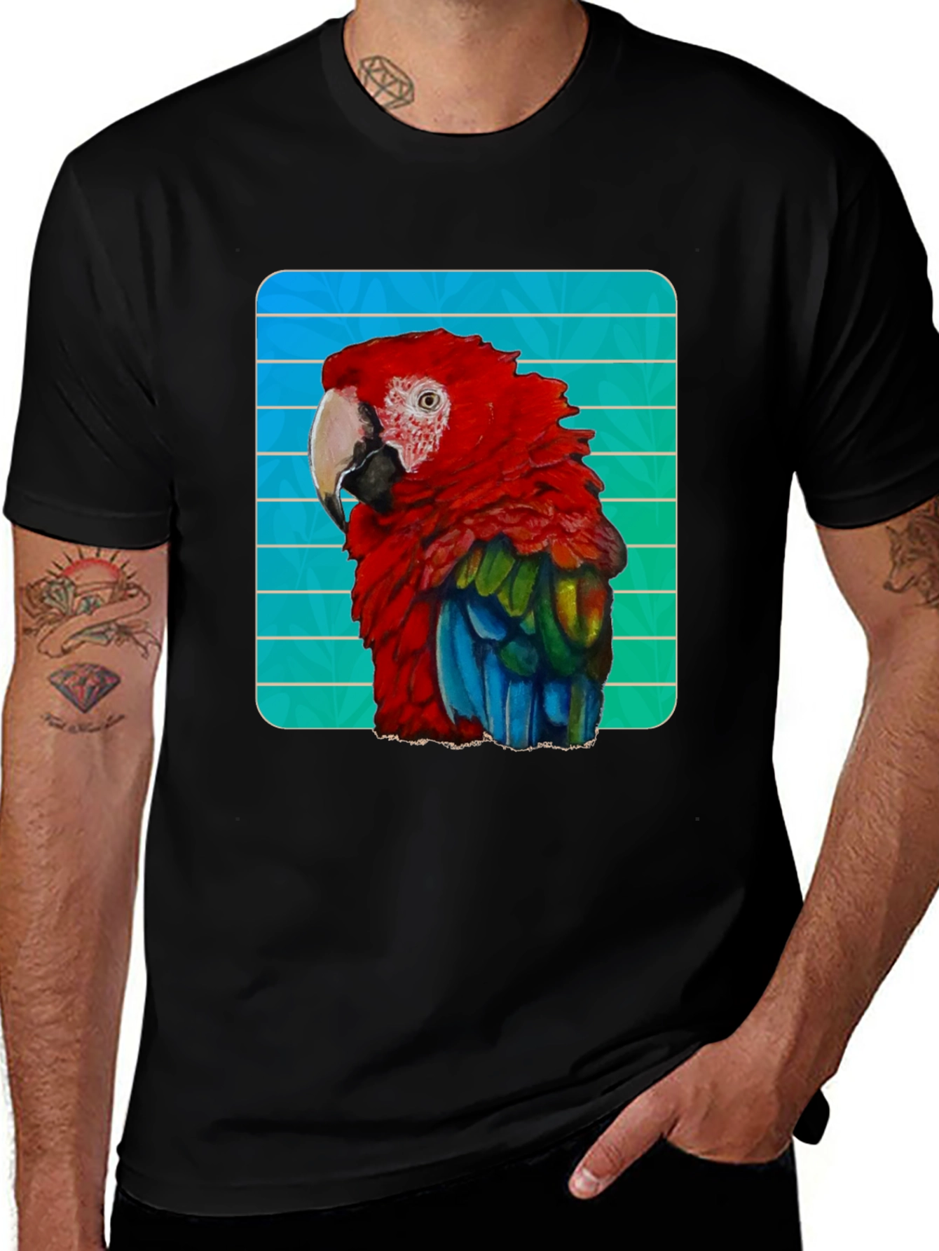Variant 30 of Vibrant Parrot Graphic Tee