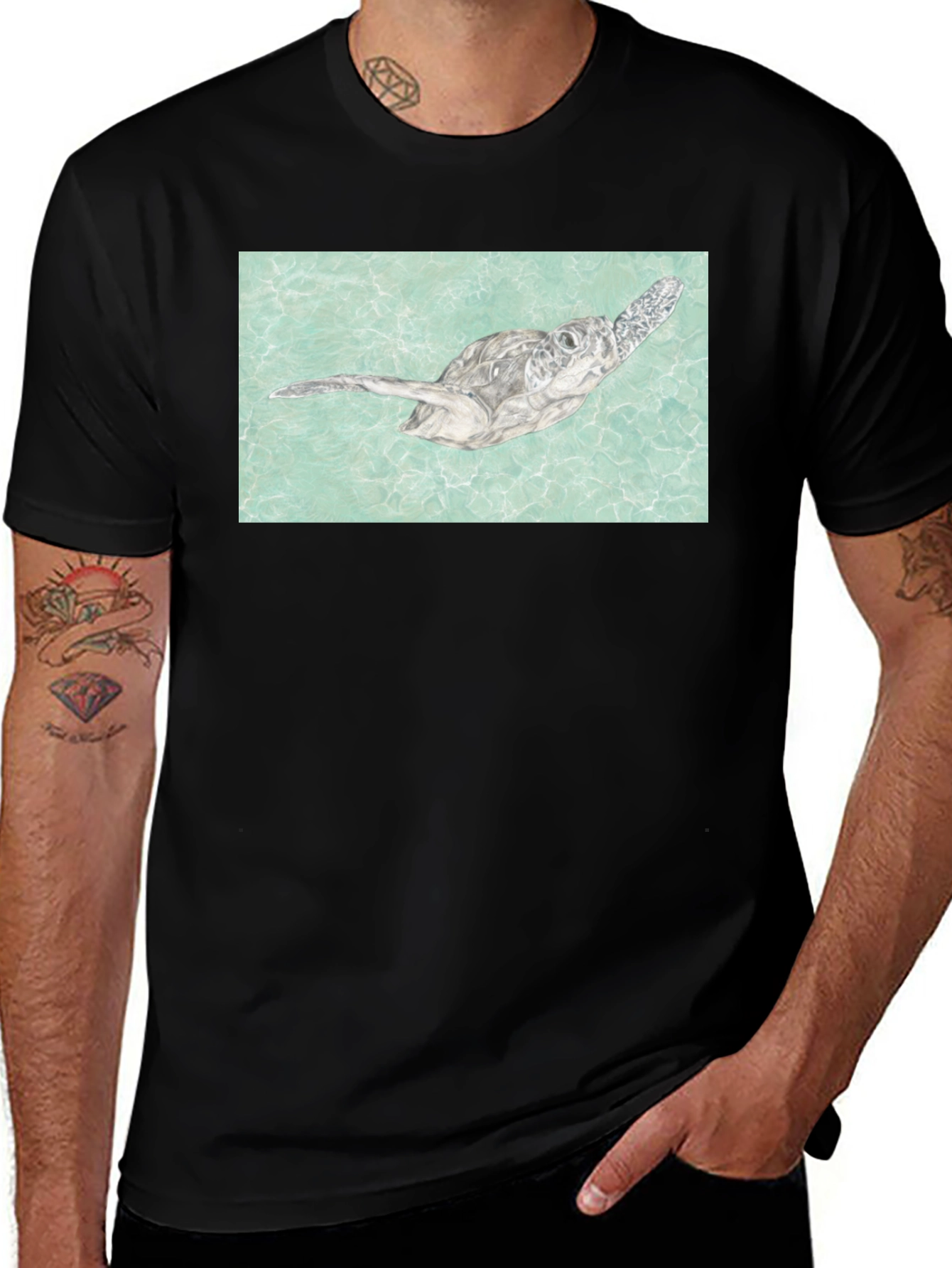 Variant 10 of Sea Turtle Graphic T-Shirt
