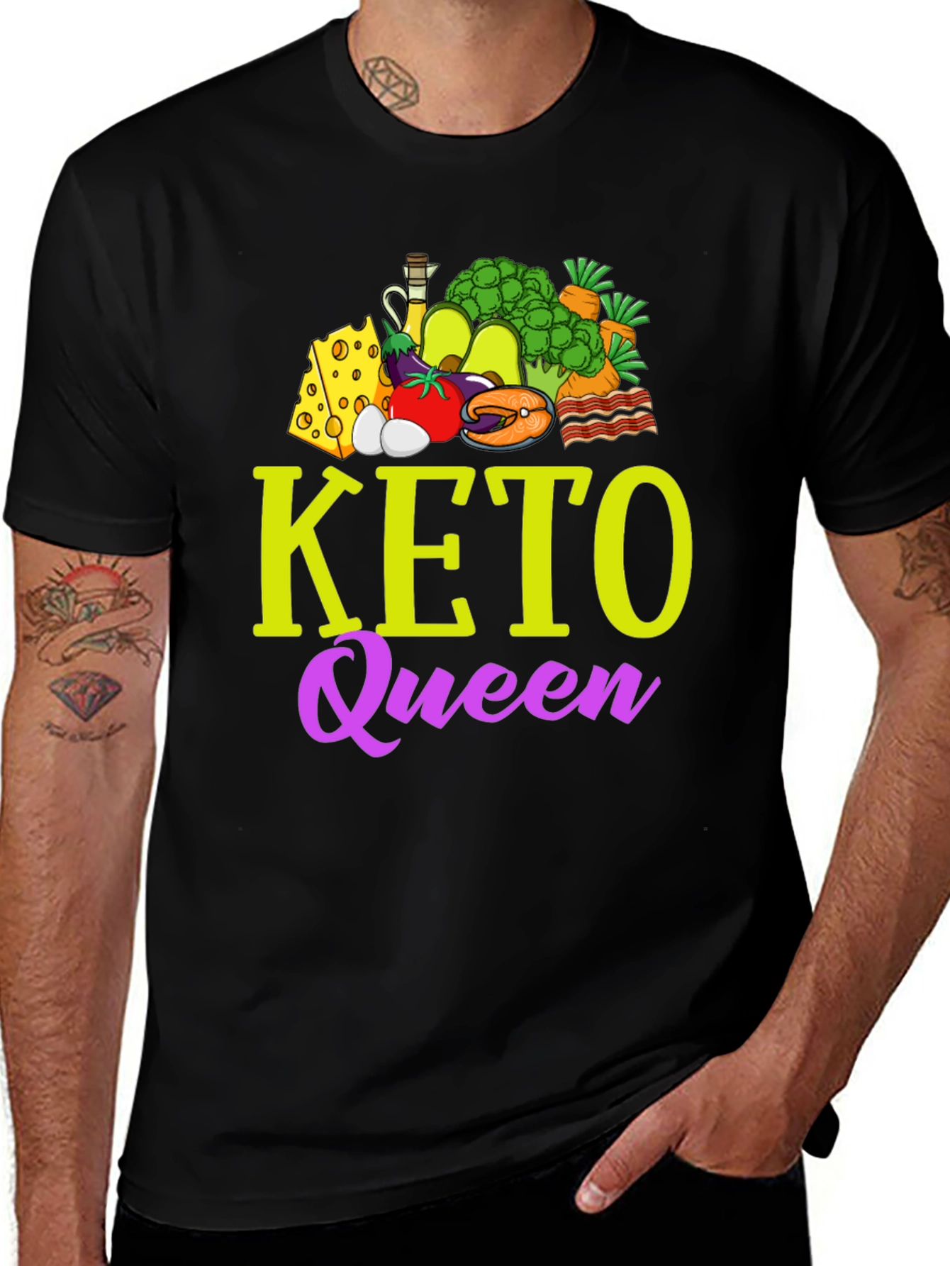 Keto Queen Graphic T-Shirt - Diet & Lifestyle Apparel