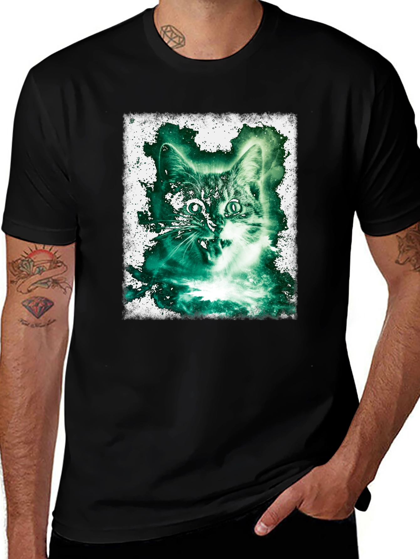 Variant 27 of Emerald Cat Graphic Tee