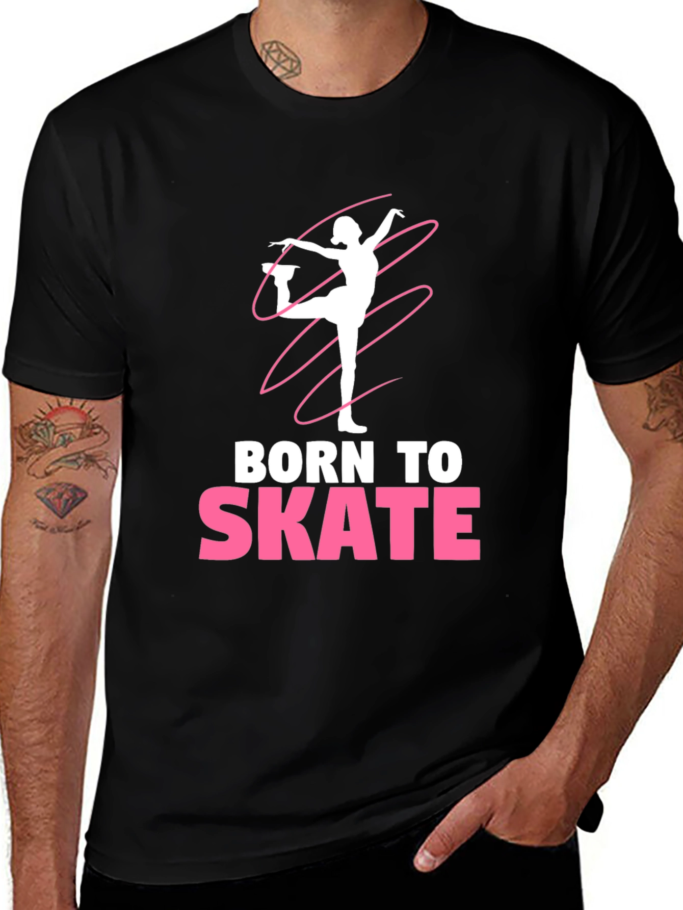Variant 20 of Born to Skate T-Shirt Figure Skating Tee