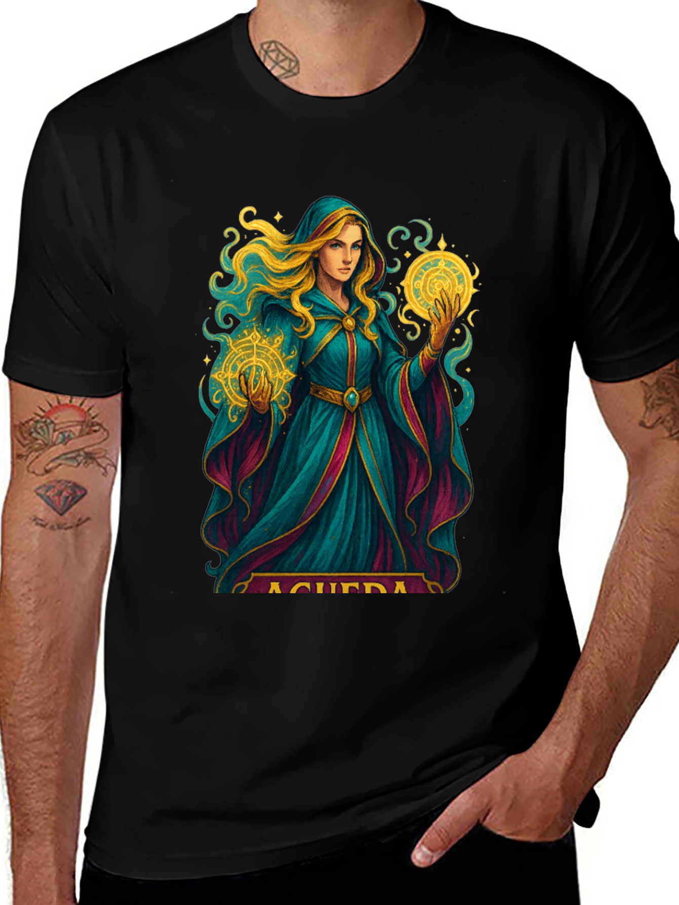 Variant 16 of Wizard Woman Black T-Shirt