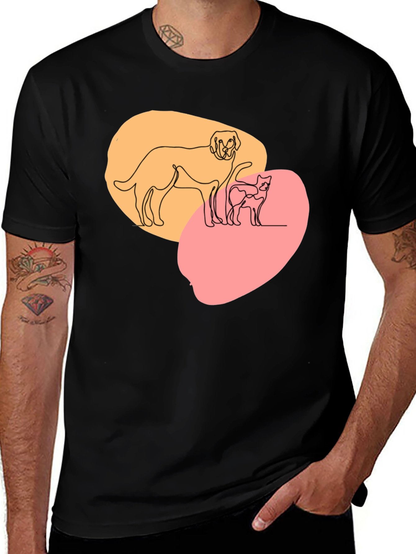 Variant 15 of Dog and Cat Graphic Tee