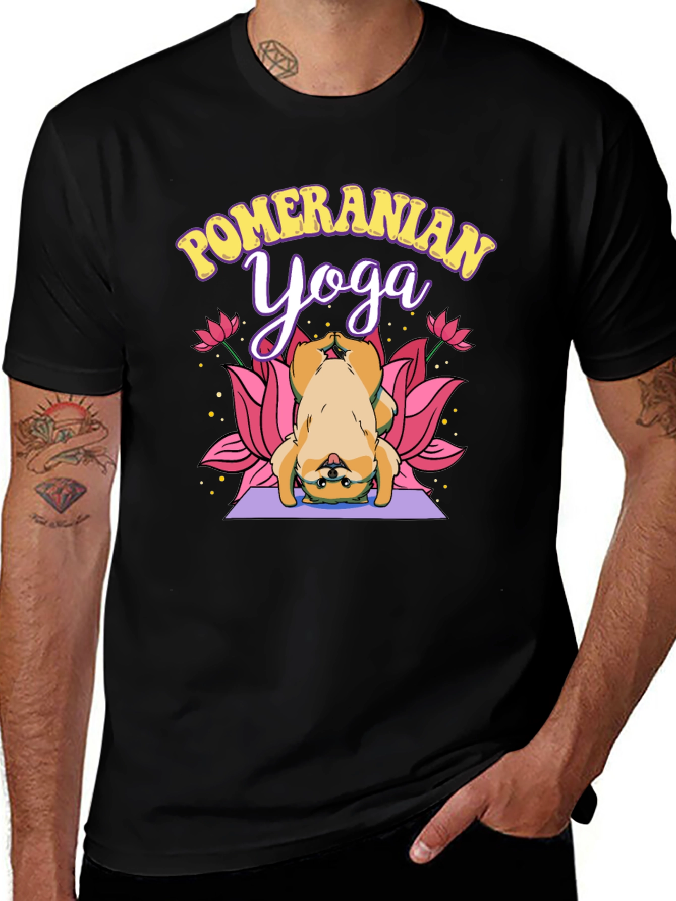Pomeranian Yoga T-Shirt Cute Dog Tee