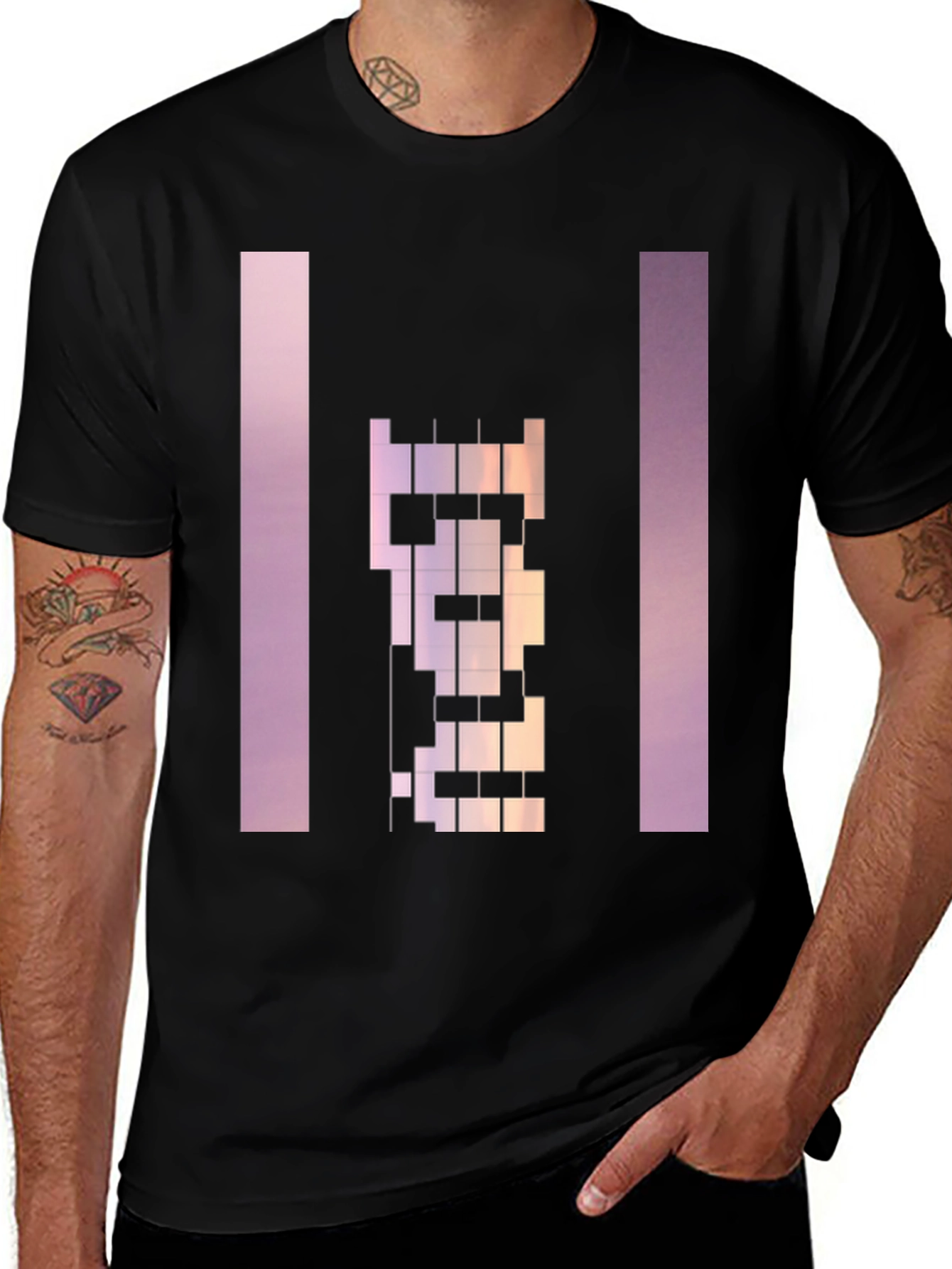 Variant 17 of Abstract Pixelated T-Shirt