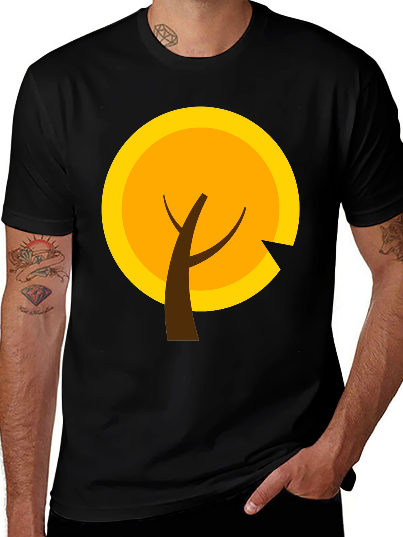 Variant 19 of Modern Graphic Tee - Autumn Tree Design