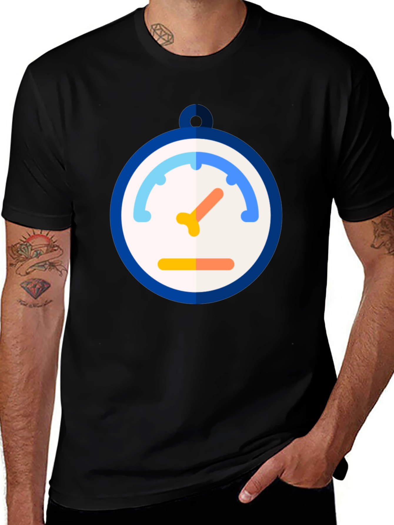 Gauge Graphic Black T-Shirt