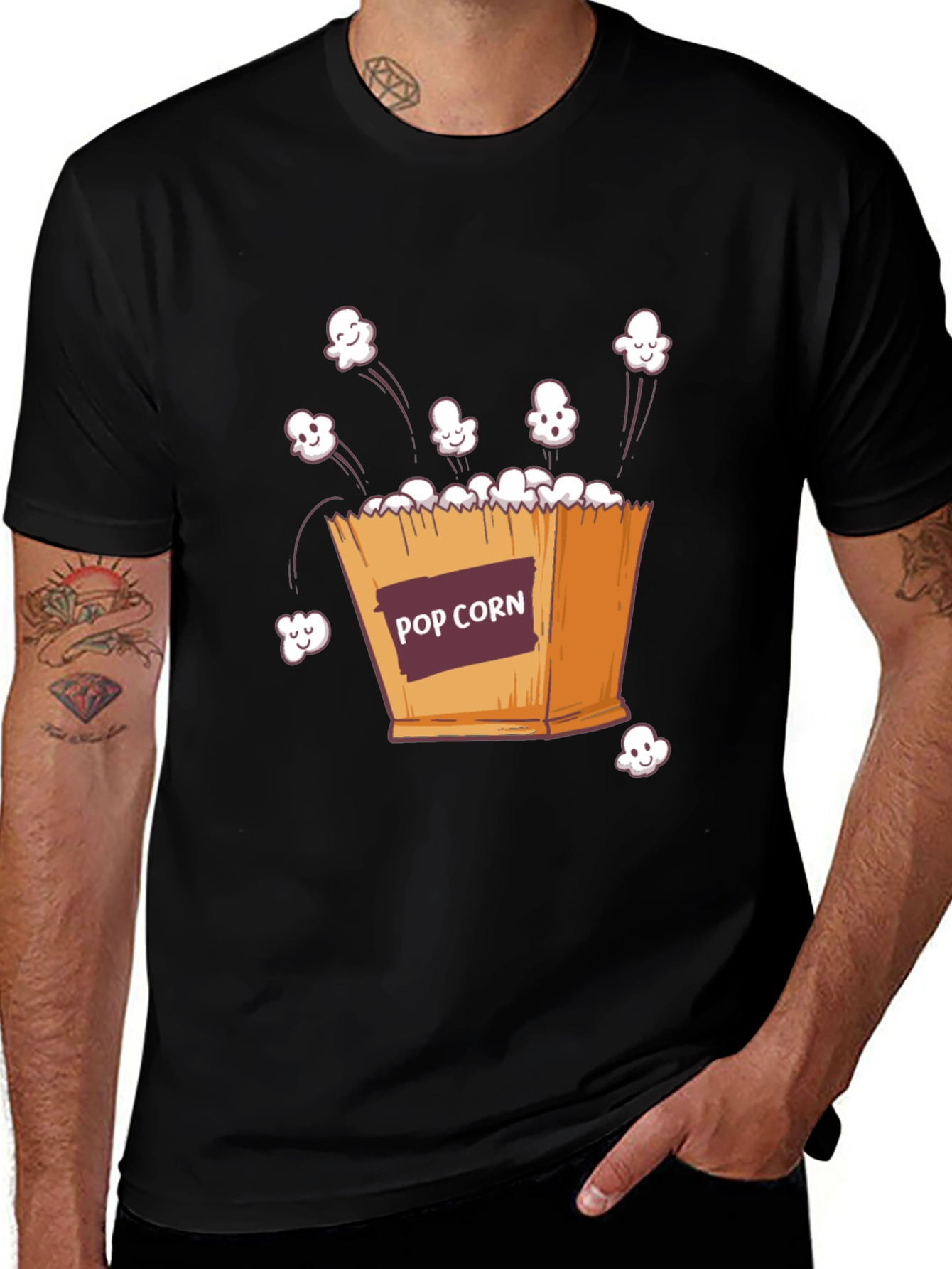 Variant 2 of Popcorn Graphic Tee - Fun Movie Night Shirt