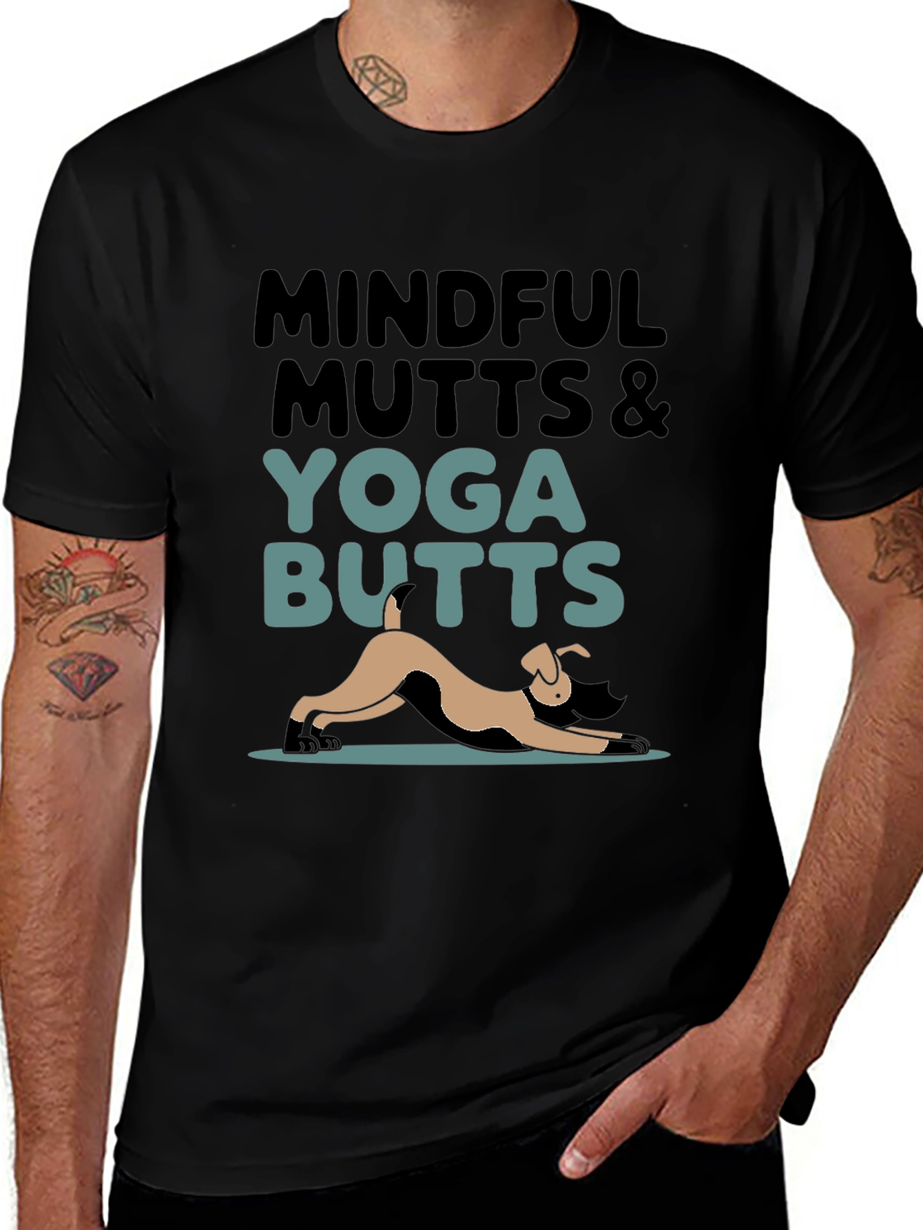 Variant 30 of Mindful Mutts & Yoga Butts Graphic Tee
