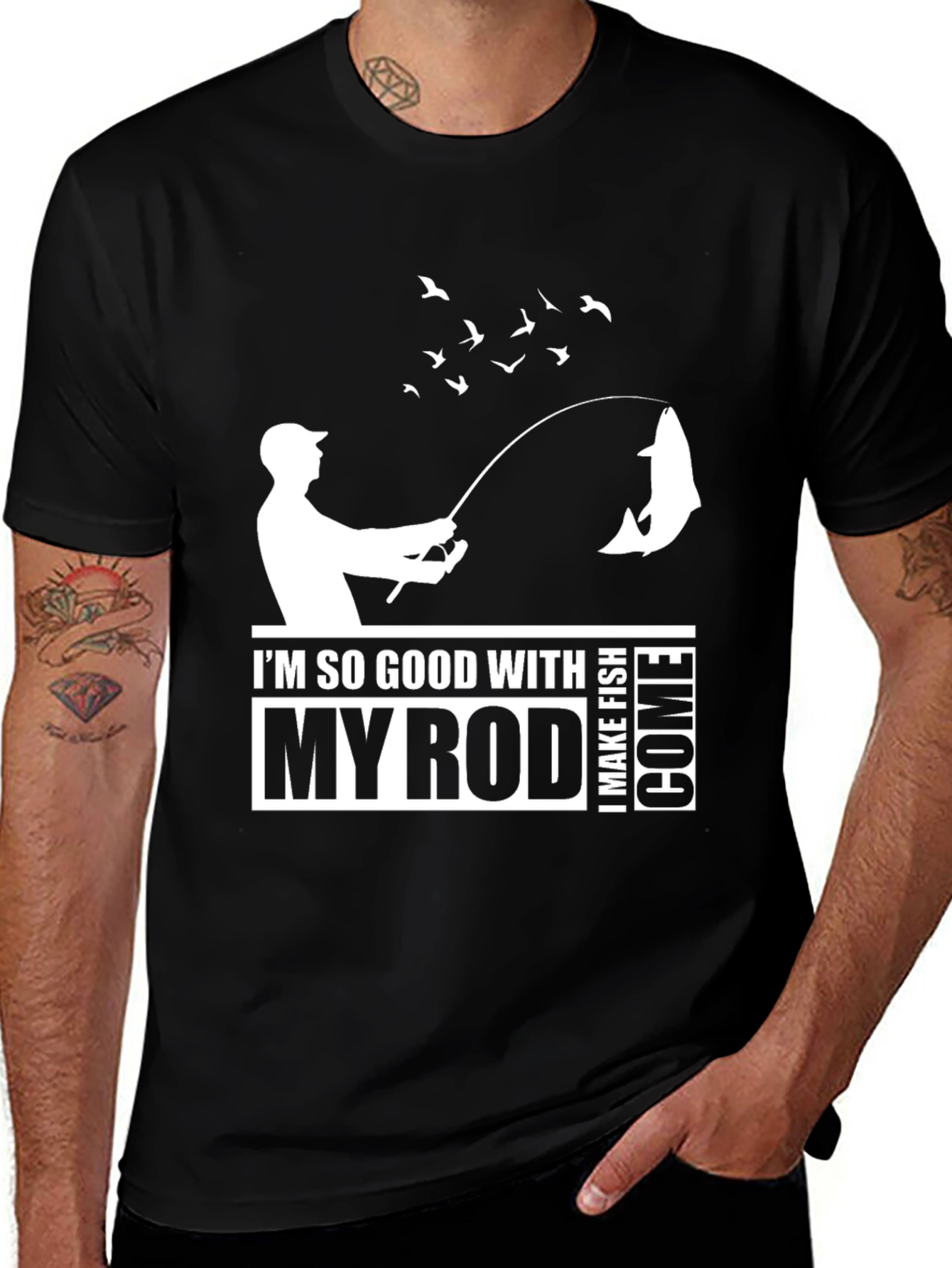 Variant 13 of Funny Fishing T-Shirt: I'm So Good With My Rod