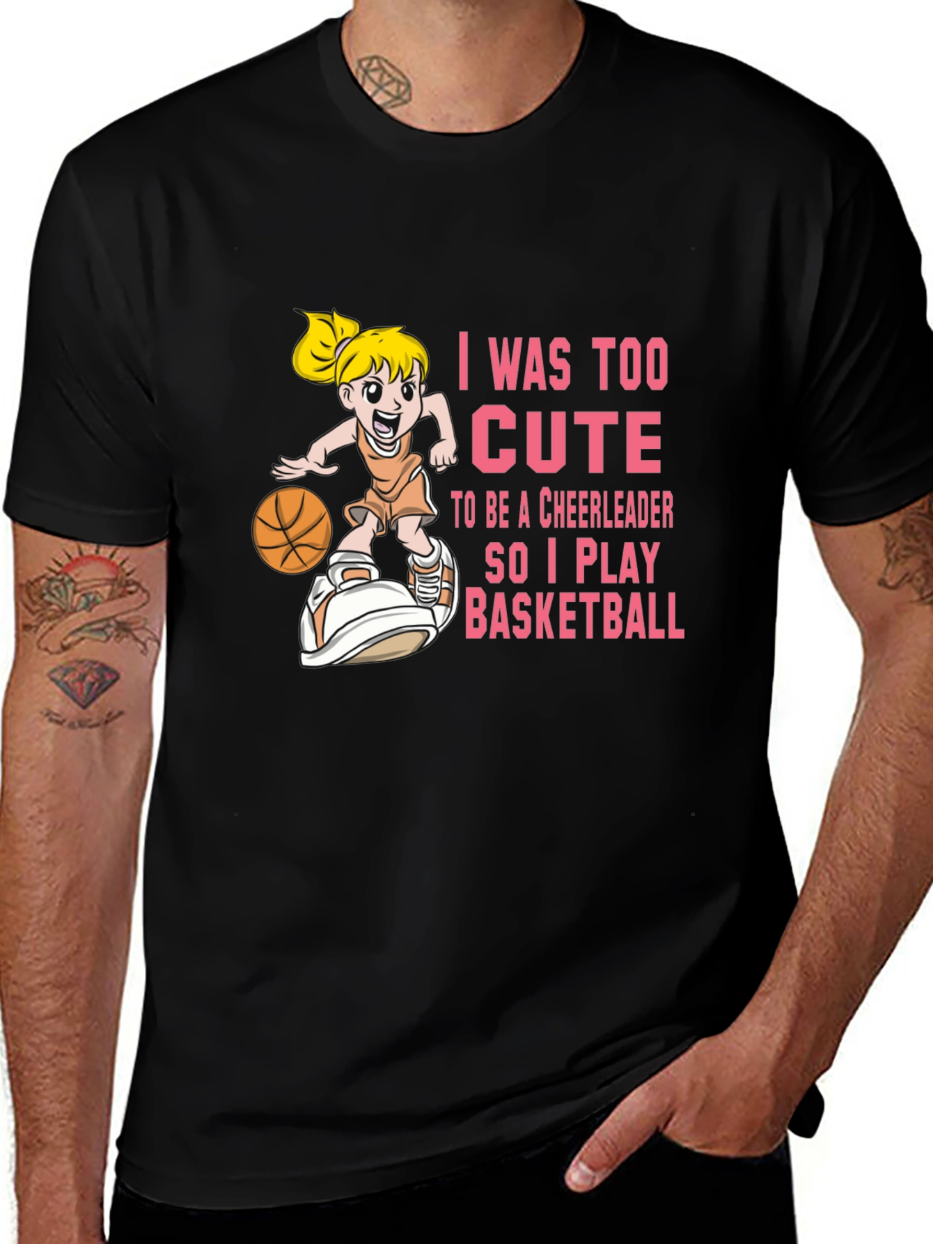 Variant 22 of Cute Basketball Player Graphic Tee