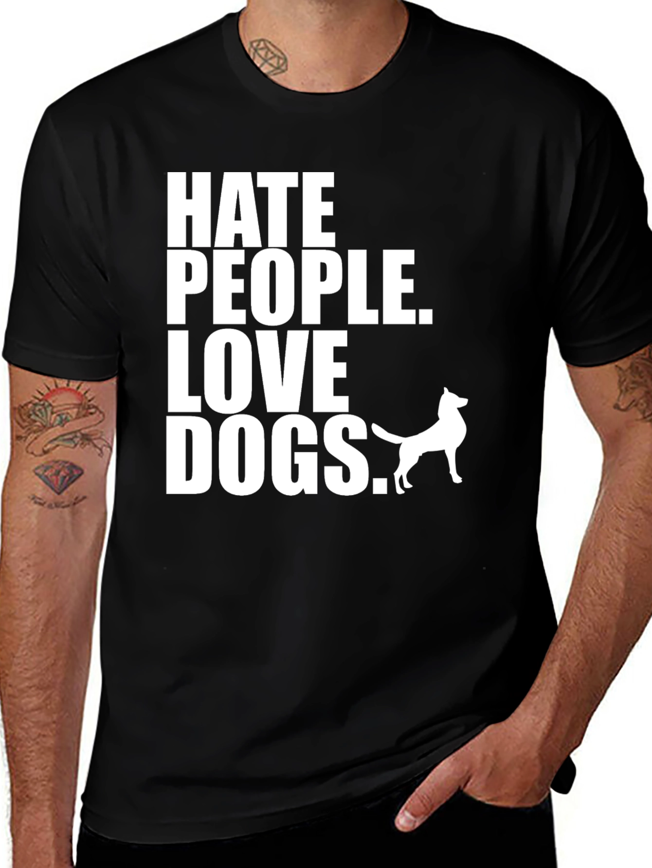 Variant 10 of Hate People Love Dogs Graphic Tee