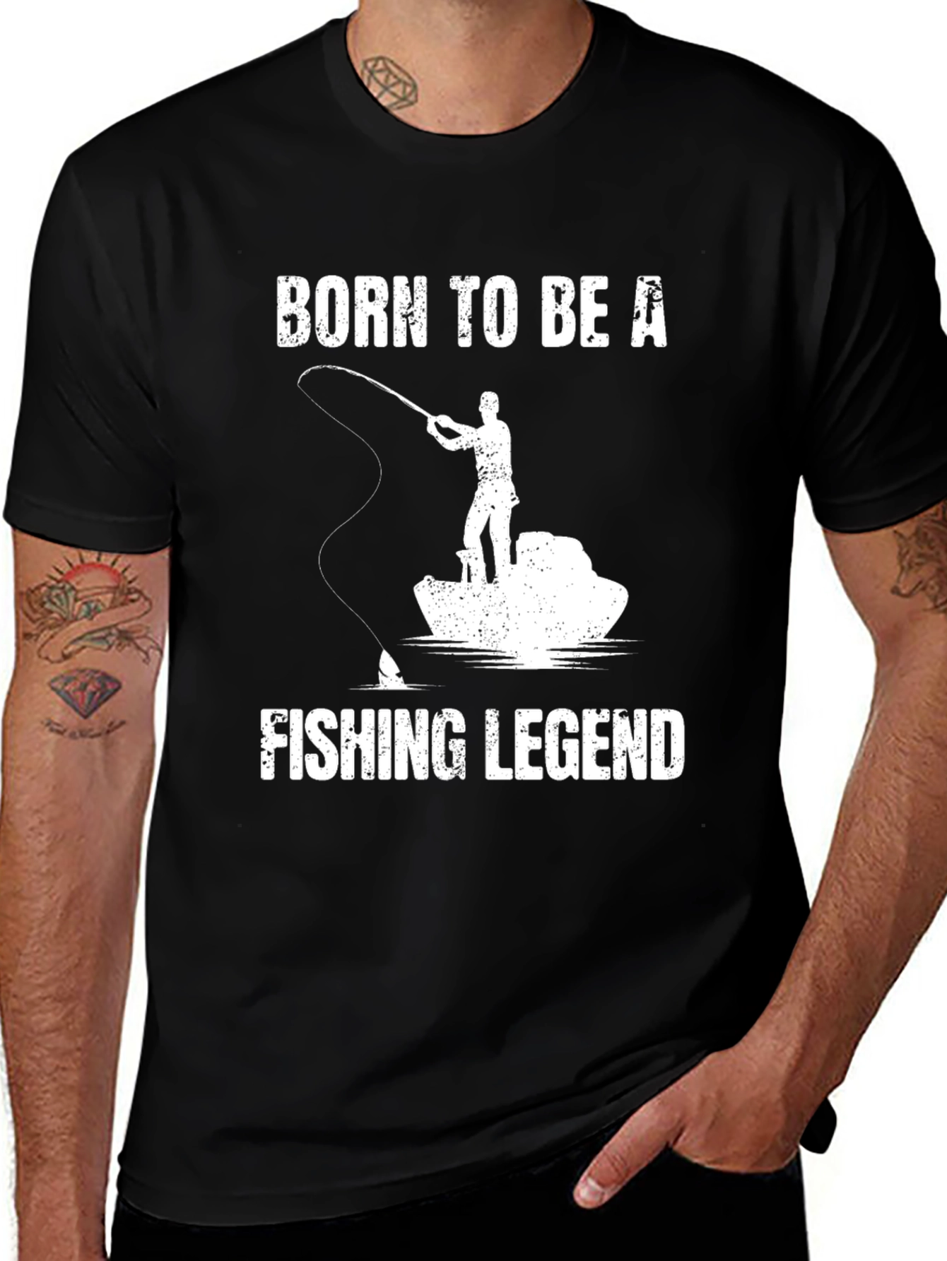 Variant 17 of Born to Be A Fishing Legend Graphic Tee