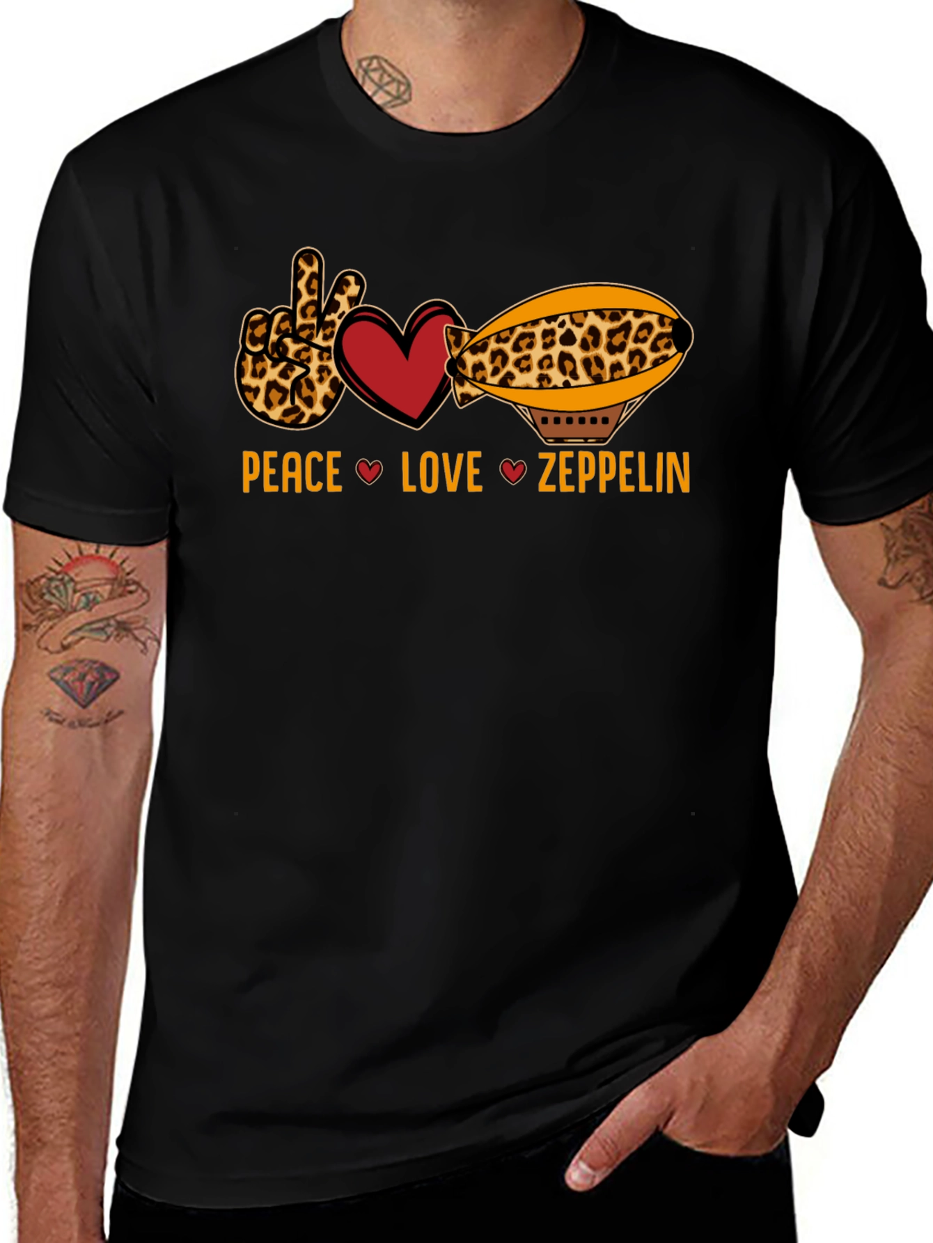 Peace Love Zeppelin Graphic T-Shirt