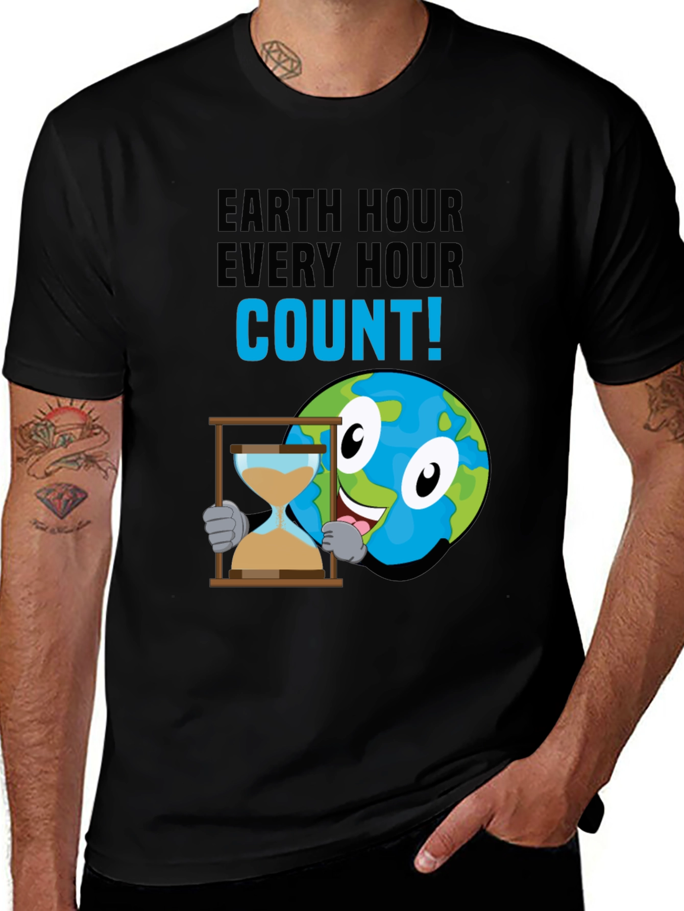 Earth Hour Every Hour Count! Graphic T-Shirt