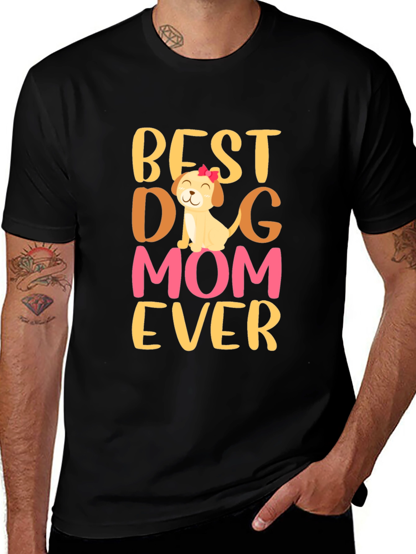Variant 16 of Best Dog Mom Ever T-Shirt - Cute Dog Design