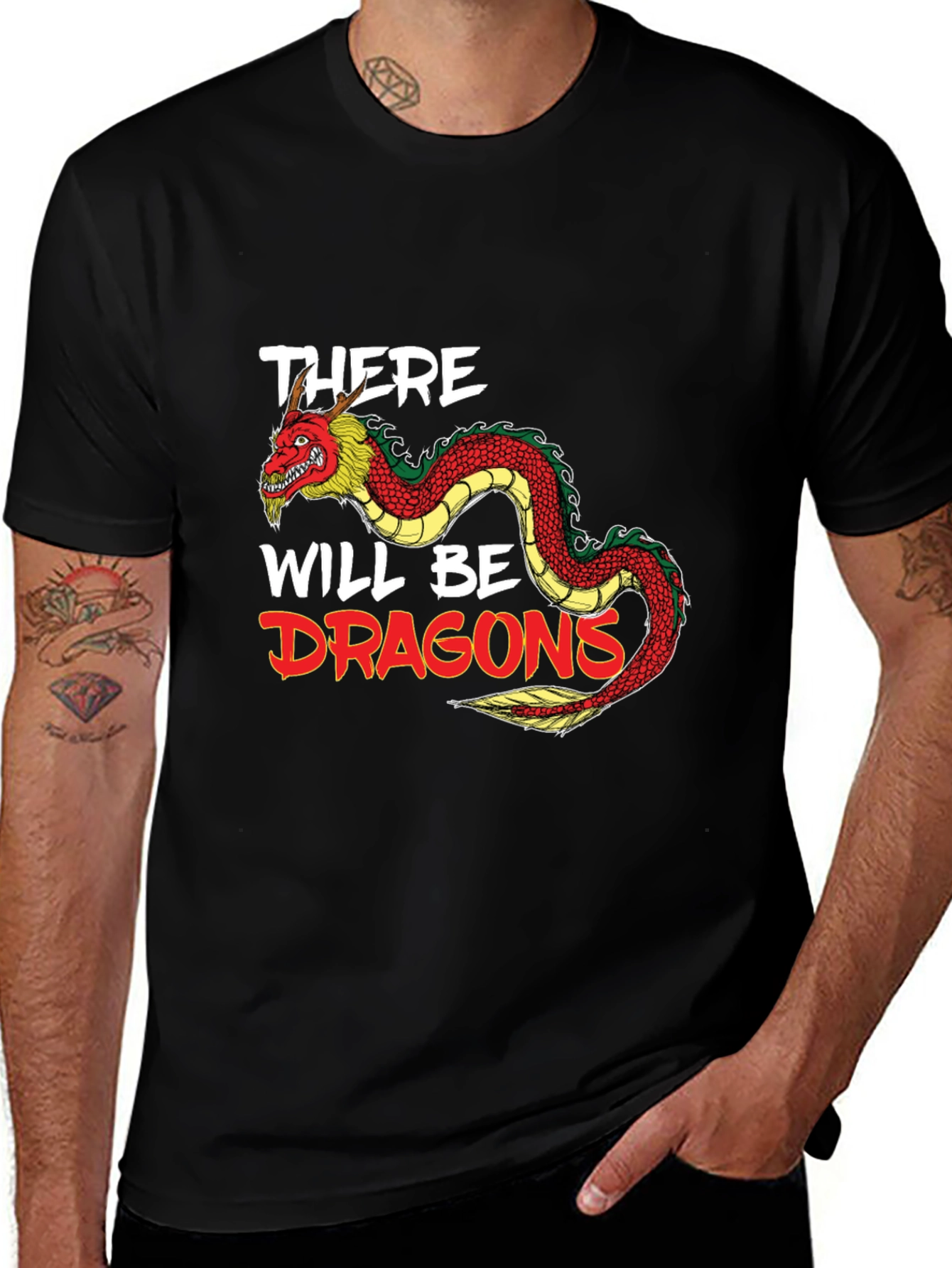 Variant 18 of There Will Be Dragons Graphic Tee