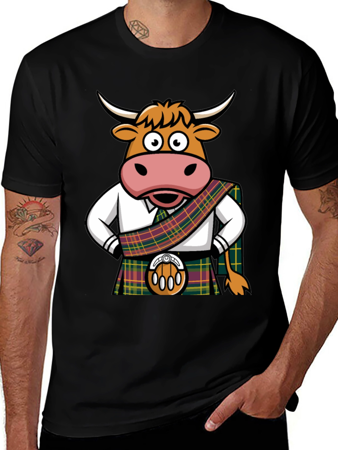 Variant 24 of Scottish Cow Kilt T-Shirt