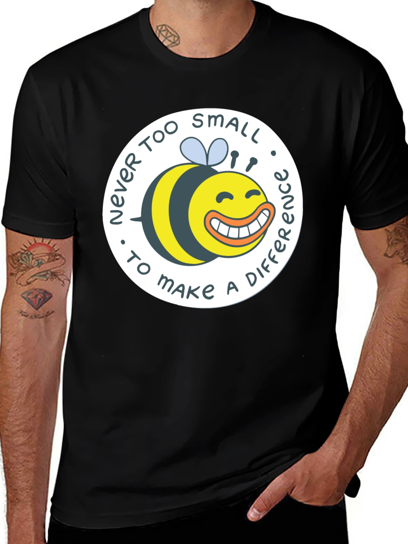 Variant 16 of Never Too Small Bee Graphic T-Shirt