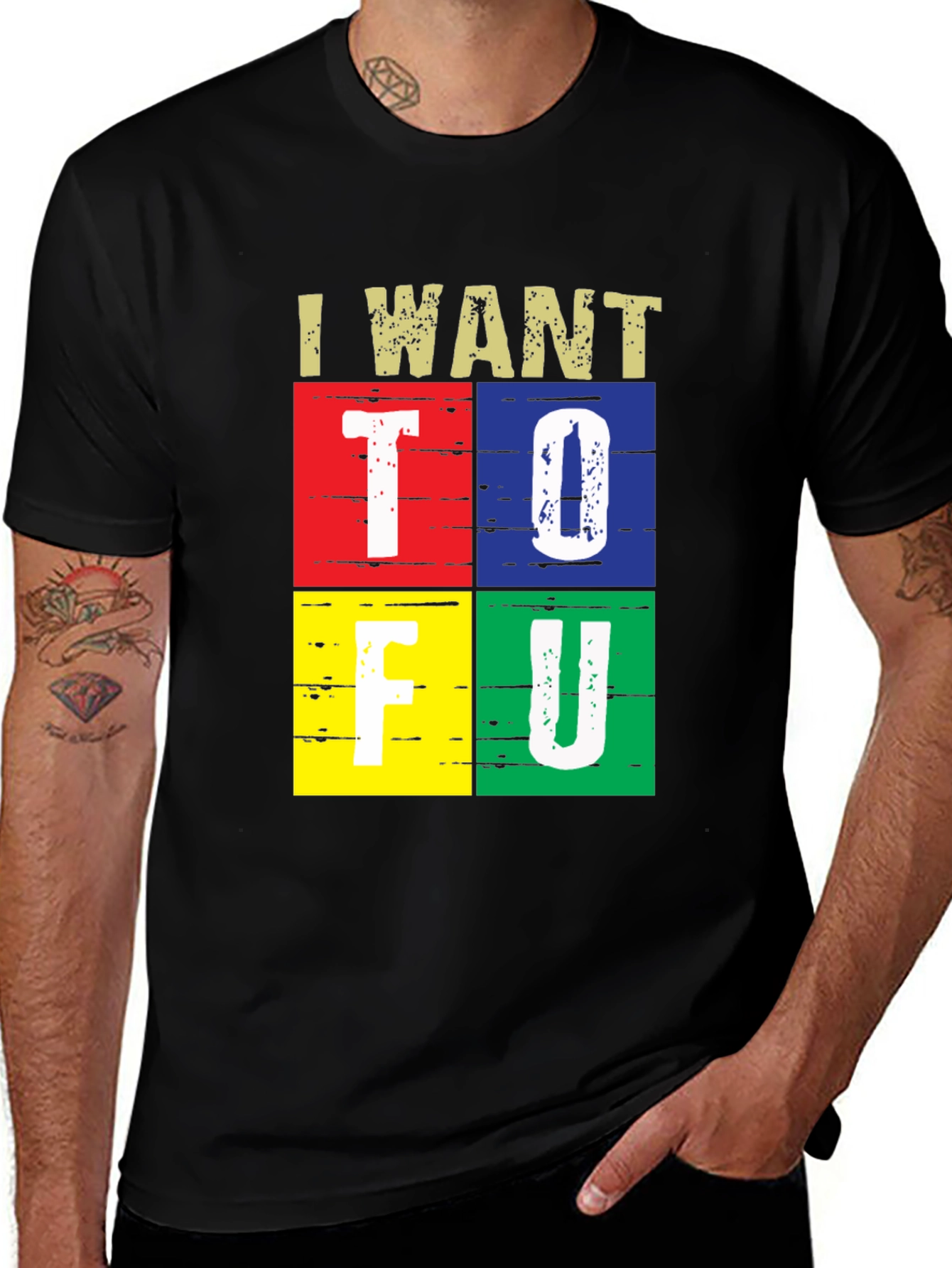 Variant 15 of I Want Tofu Funny T-Shirt