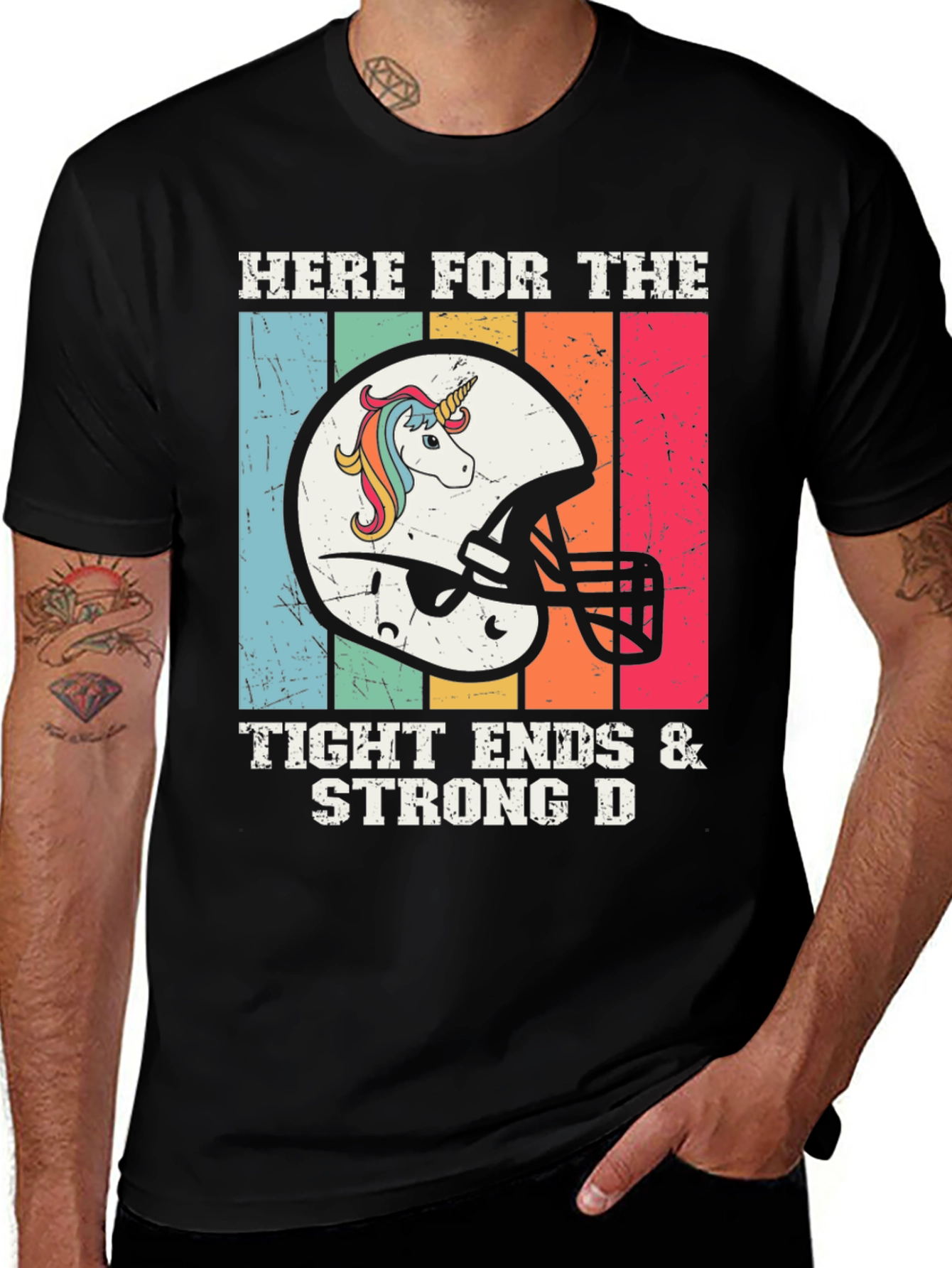 Variant 5 of Here for the Tight Ends & Strong D T-Shirt