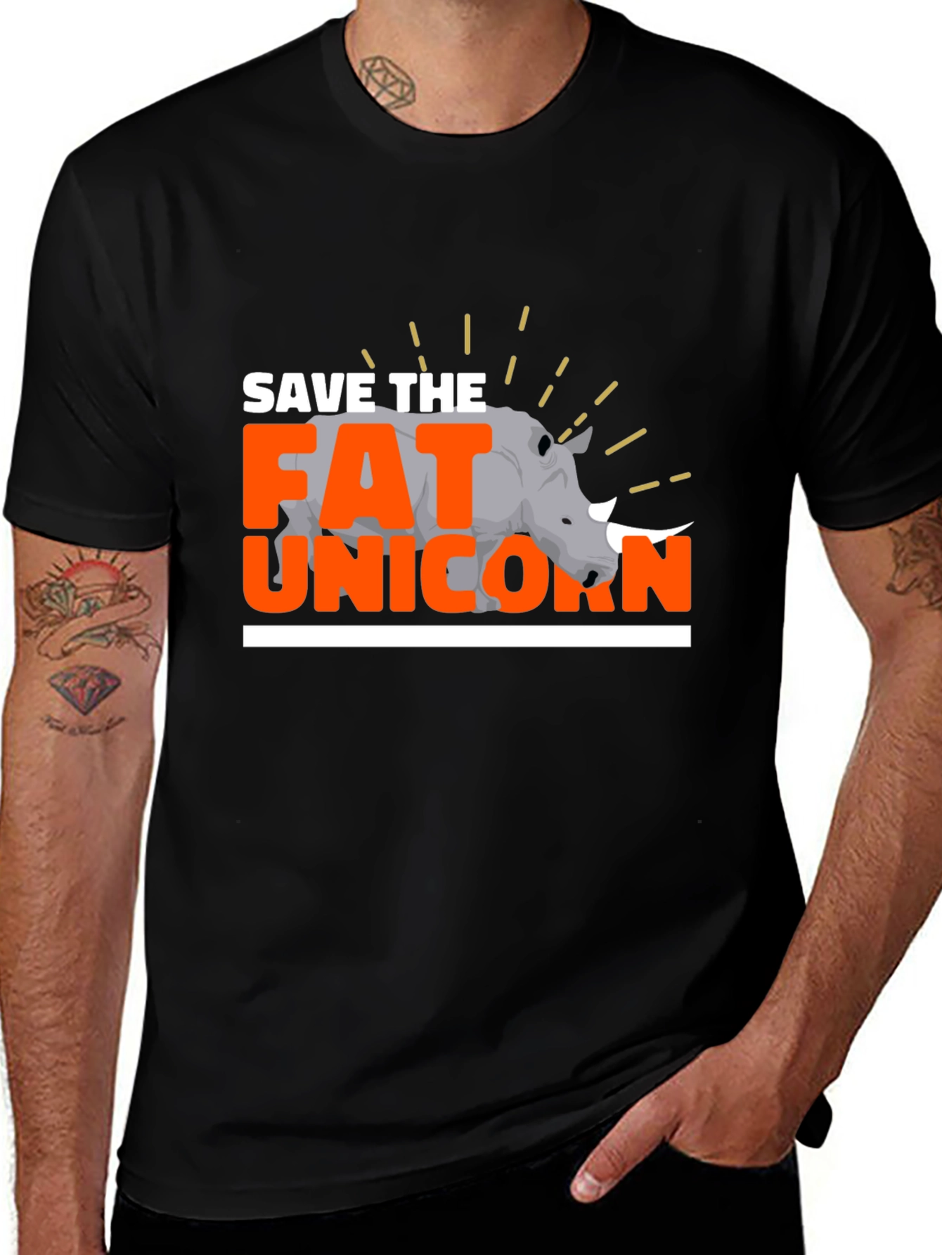 Variant 24 of Save The Fat Unicorn Graphic Tee