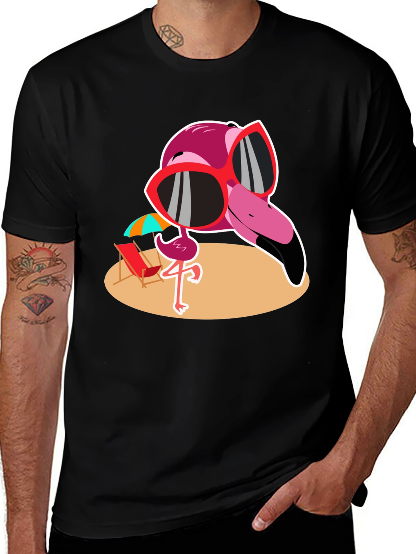 Variant 13 of Fun Flamingo Graphic Tee - Summer Vibes