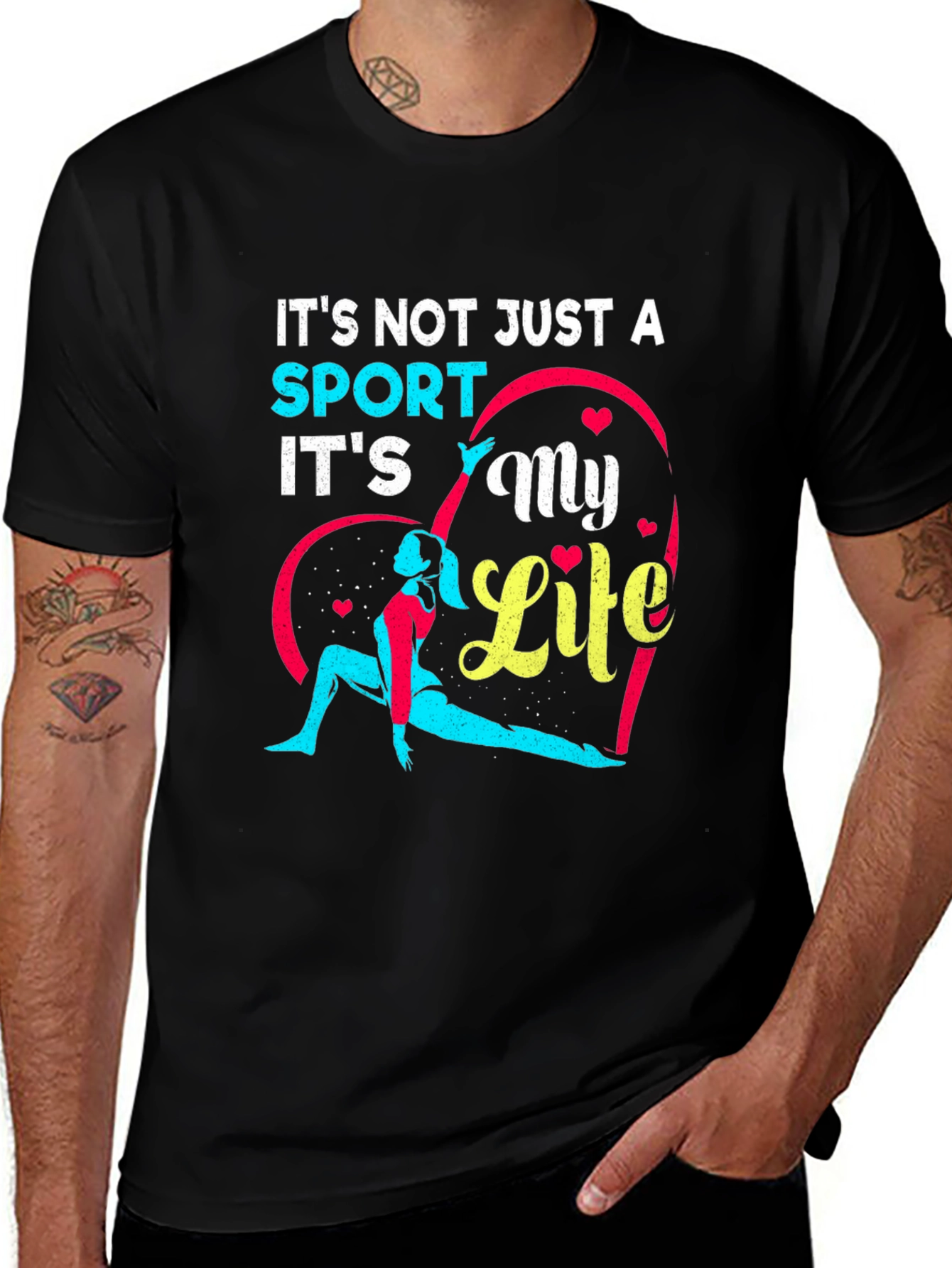 Variant 9 of Sport is My Life Black T-Shirt