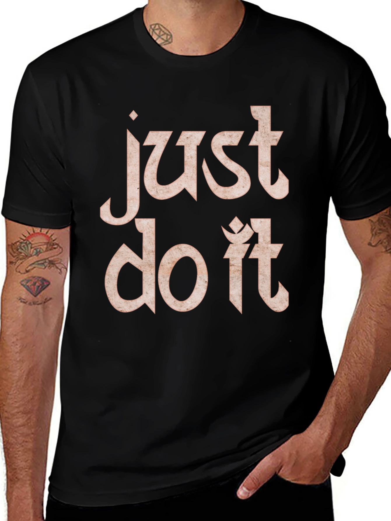 Variant 10 of Just Do It Black Graphic Tee
