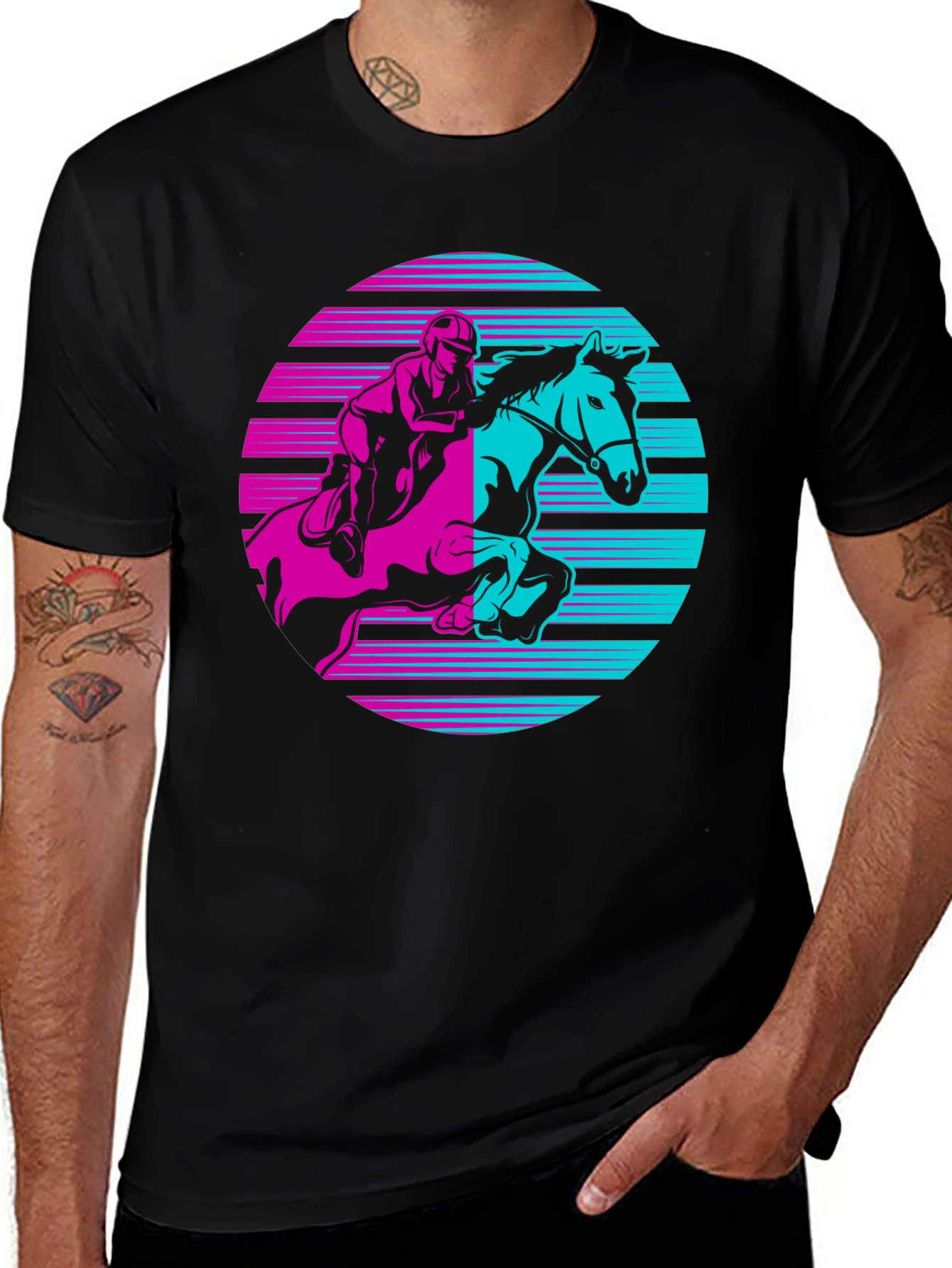 Variant 9 of Retro Horse Rider Graphic Tee