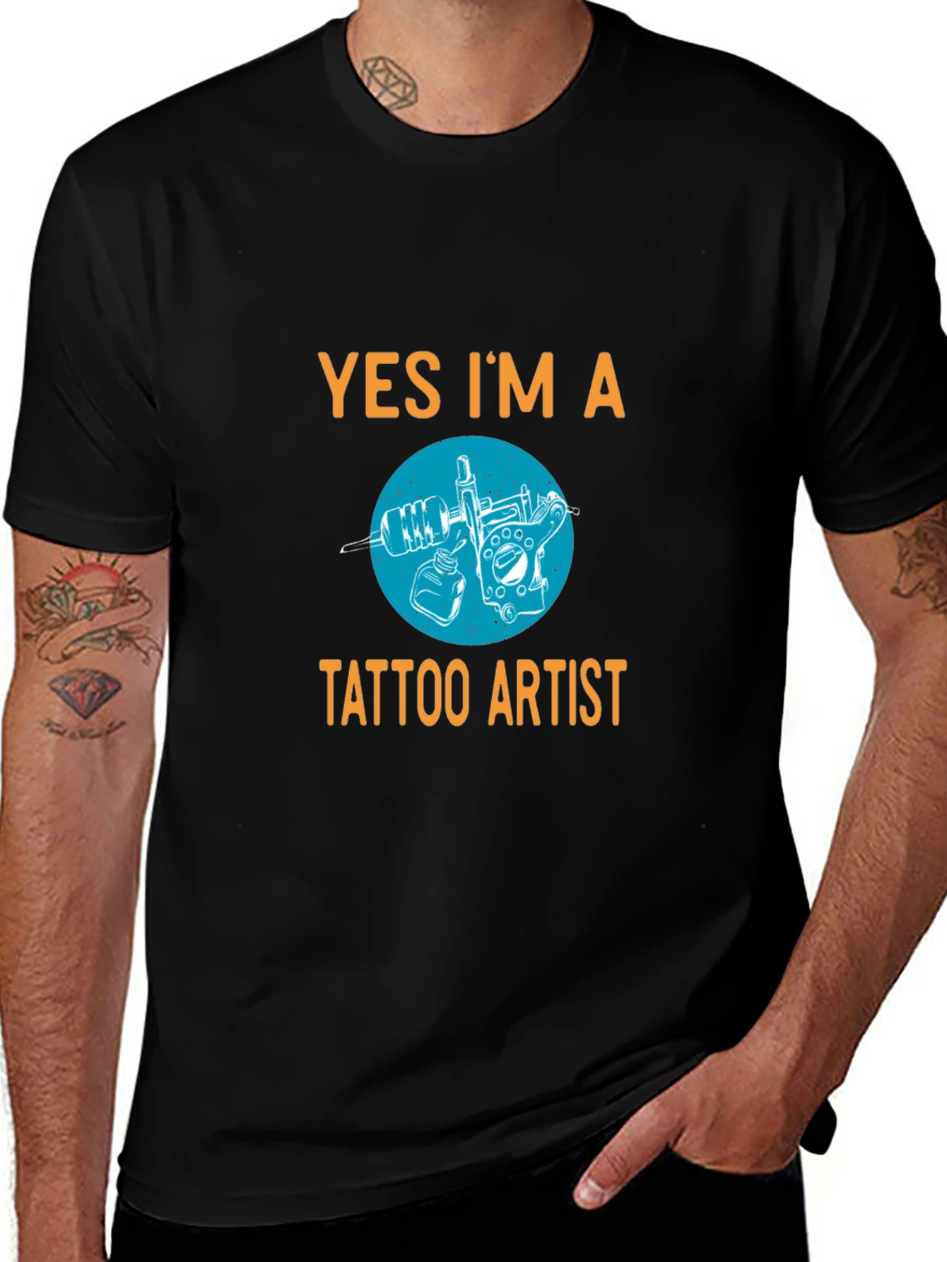 Variant 5 of Yes I'm A Tattoo Artist Graphic Tee