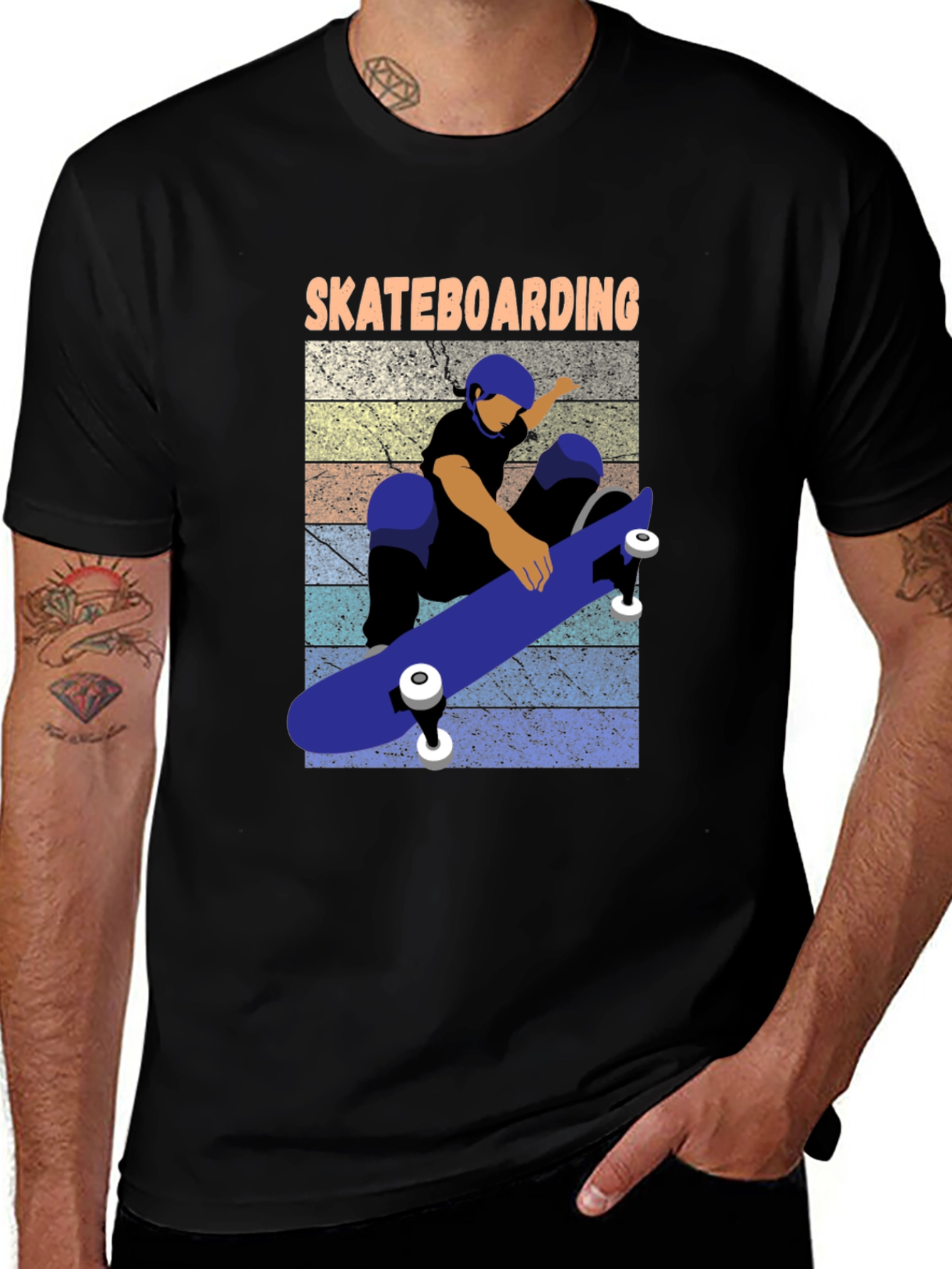 Variant 5 of Skateboarding T-Shirt - Retro Skateboard Design