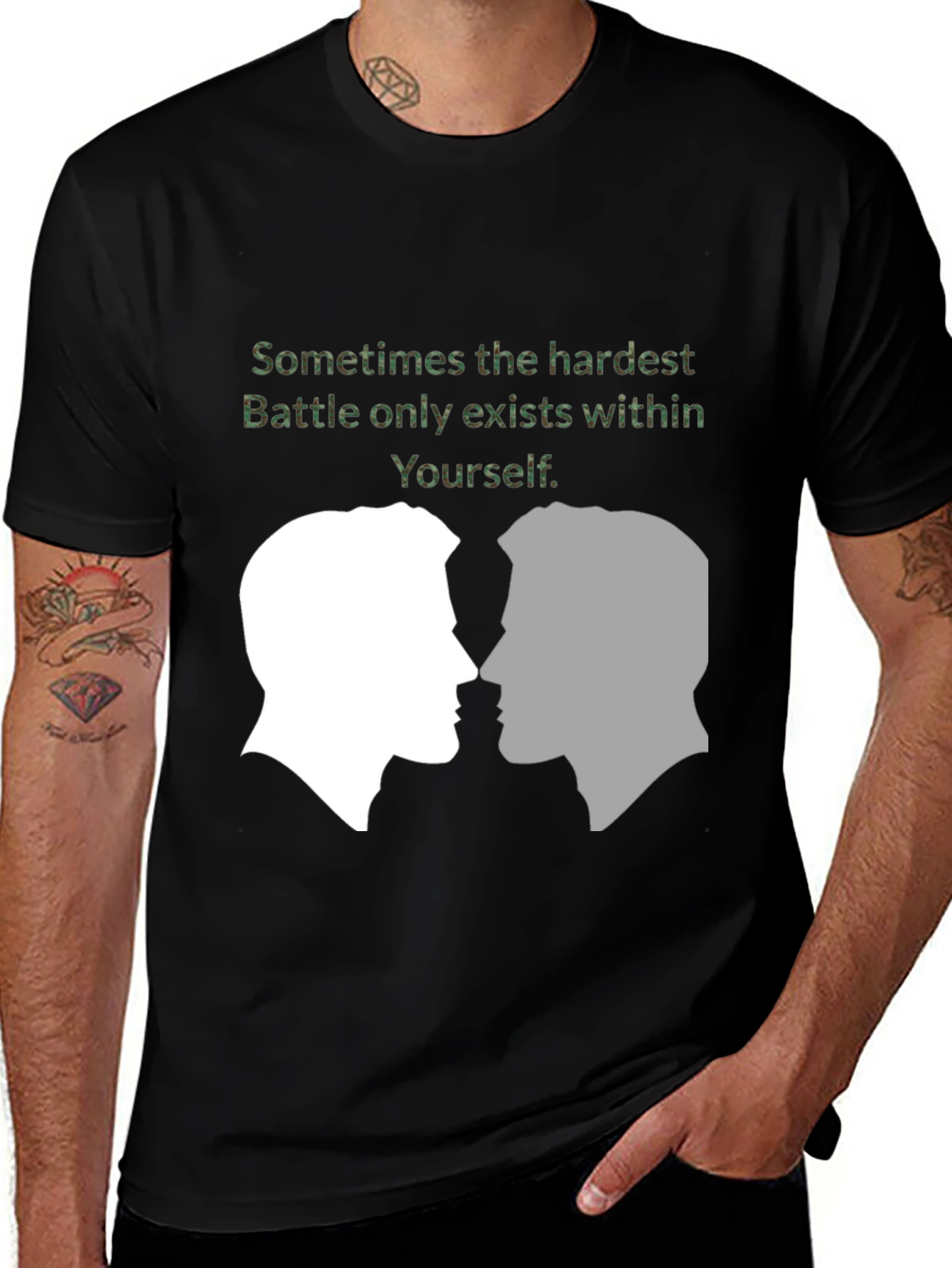 Introspective T-Shirt: Hardest Battle Within Yourself Graphic Tee