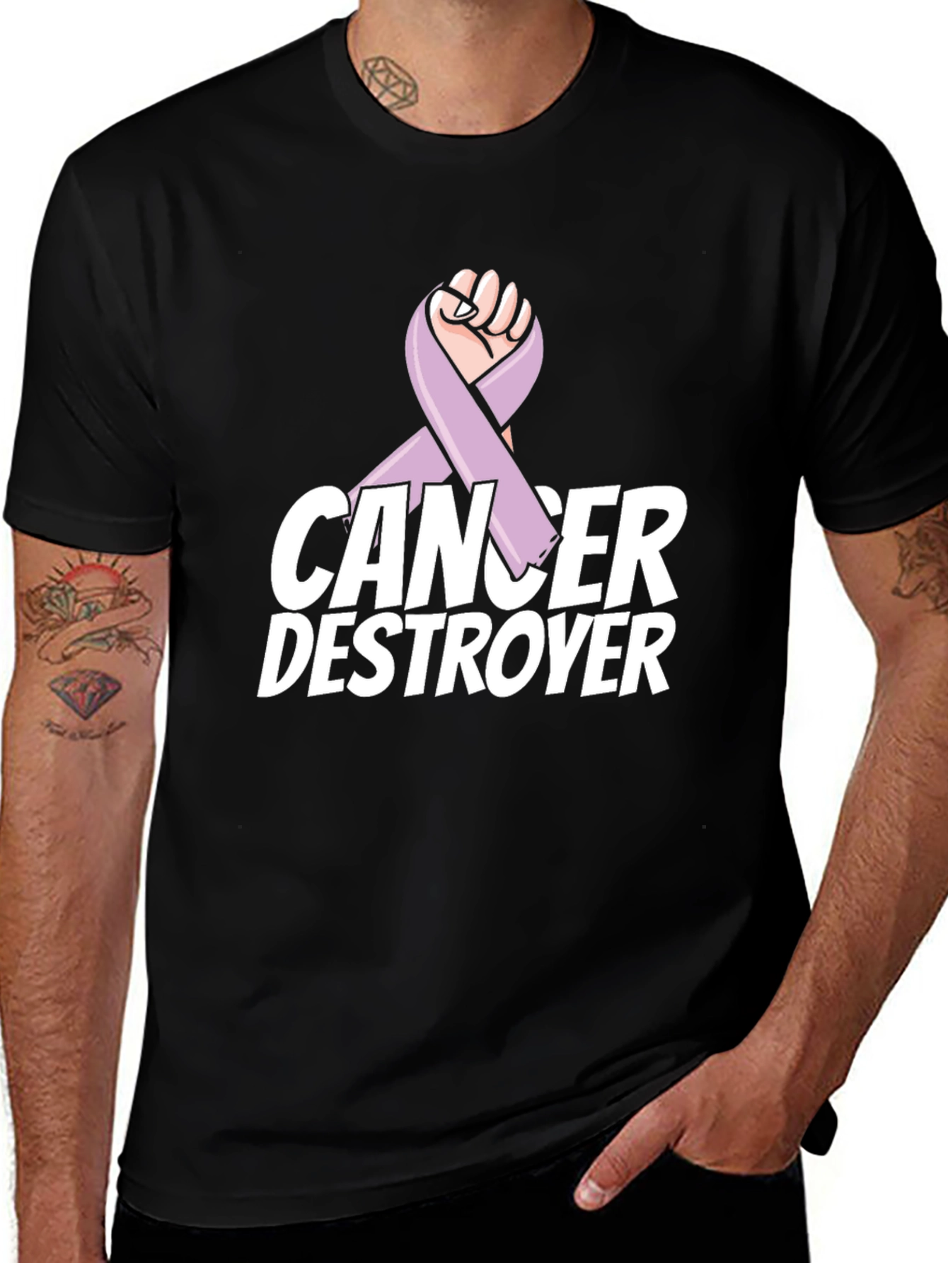 Variant 18 of Cancer Destroyer Awareness T-Shirt